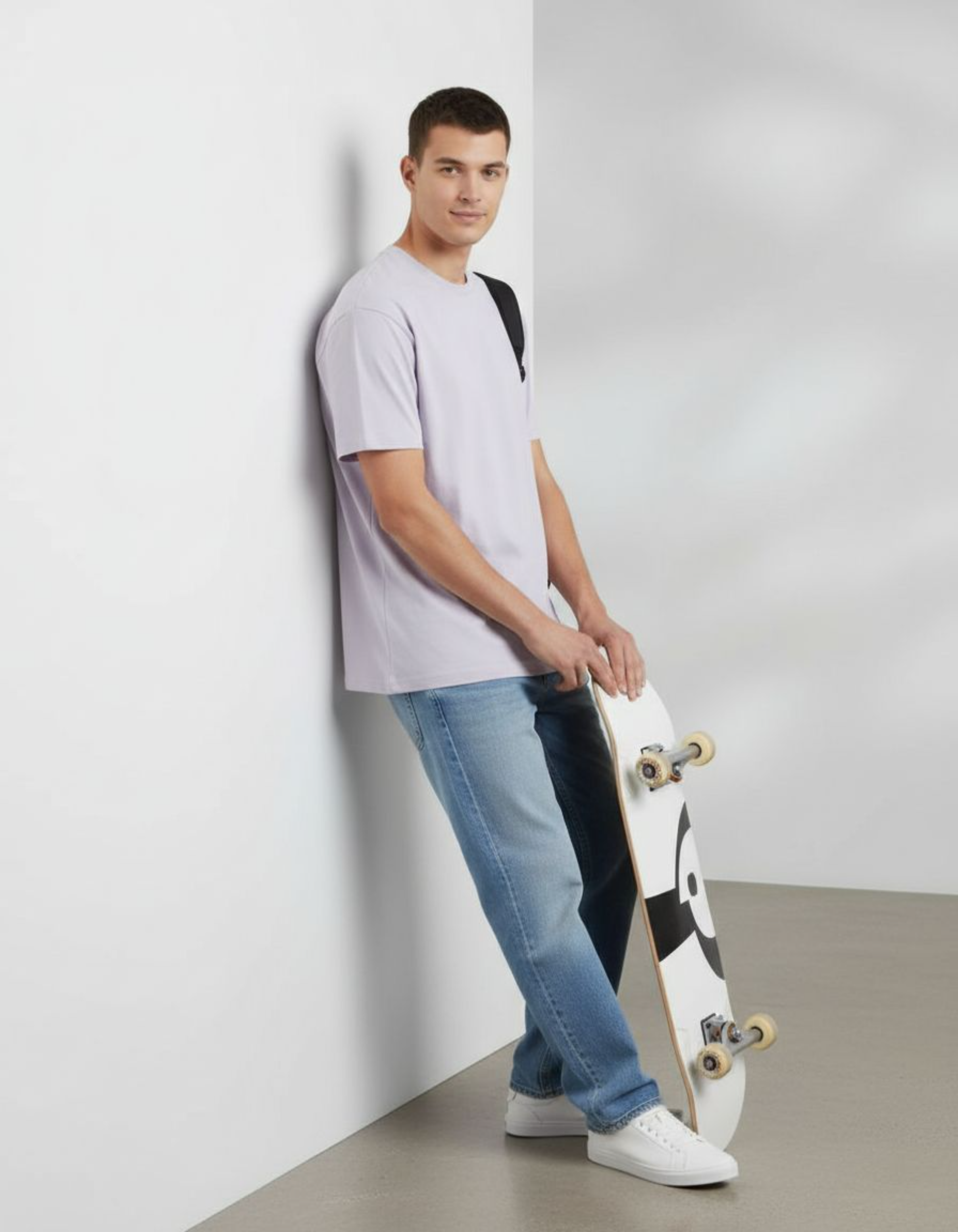 Solid Lavender Regular Fit T-Shirt