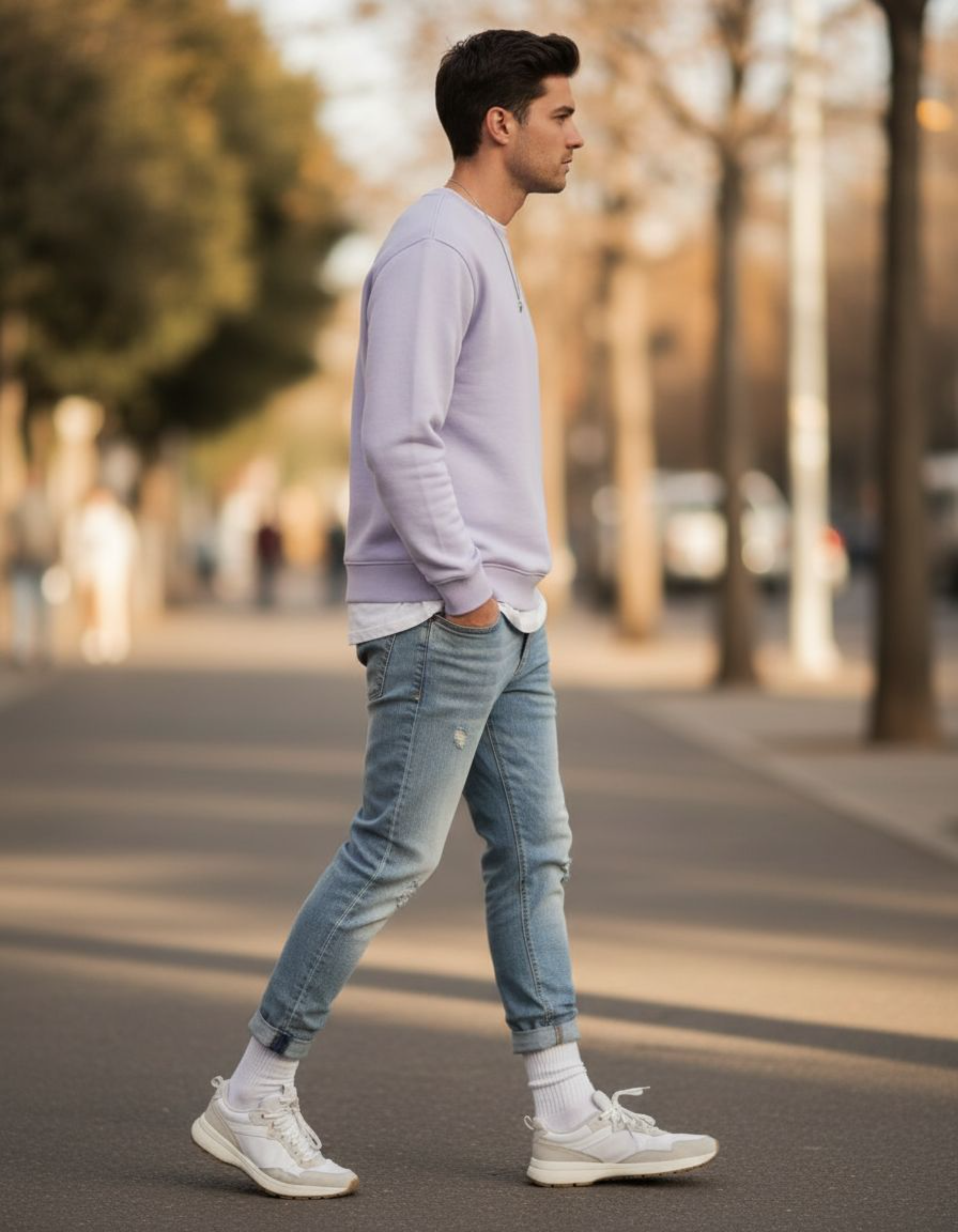 Solid Lavender Sweatshirt