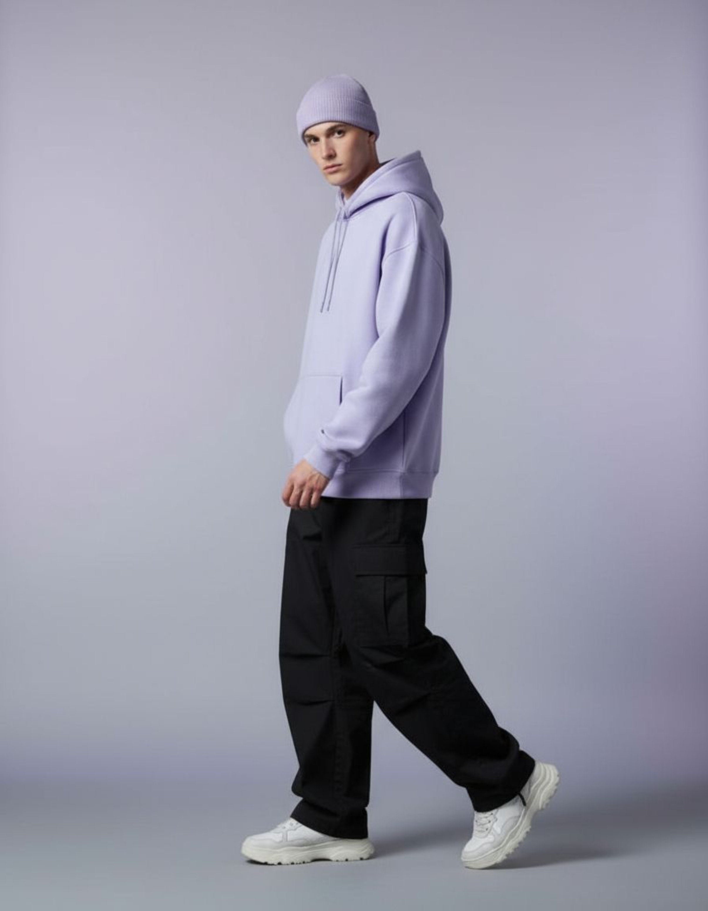 Basic Lavender Oversized Hoodie