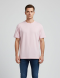 Solid Light Pink Regular Fit T-Shirt