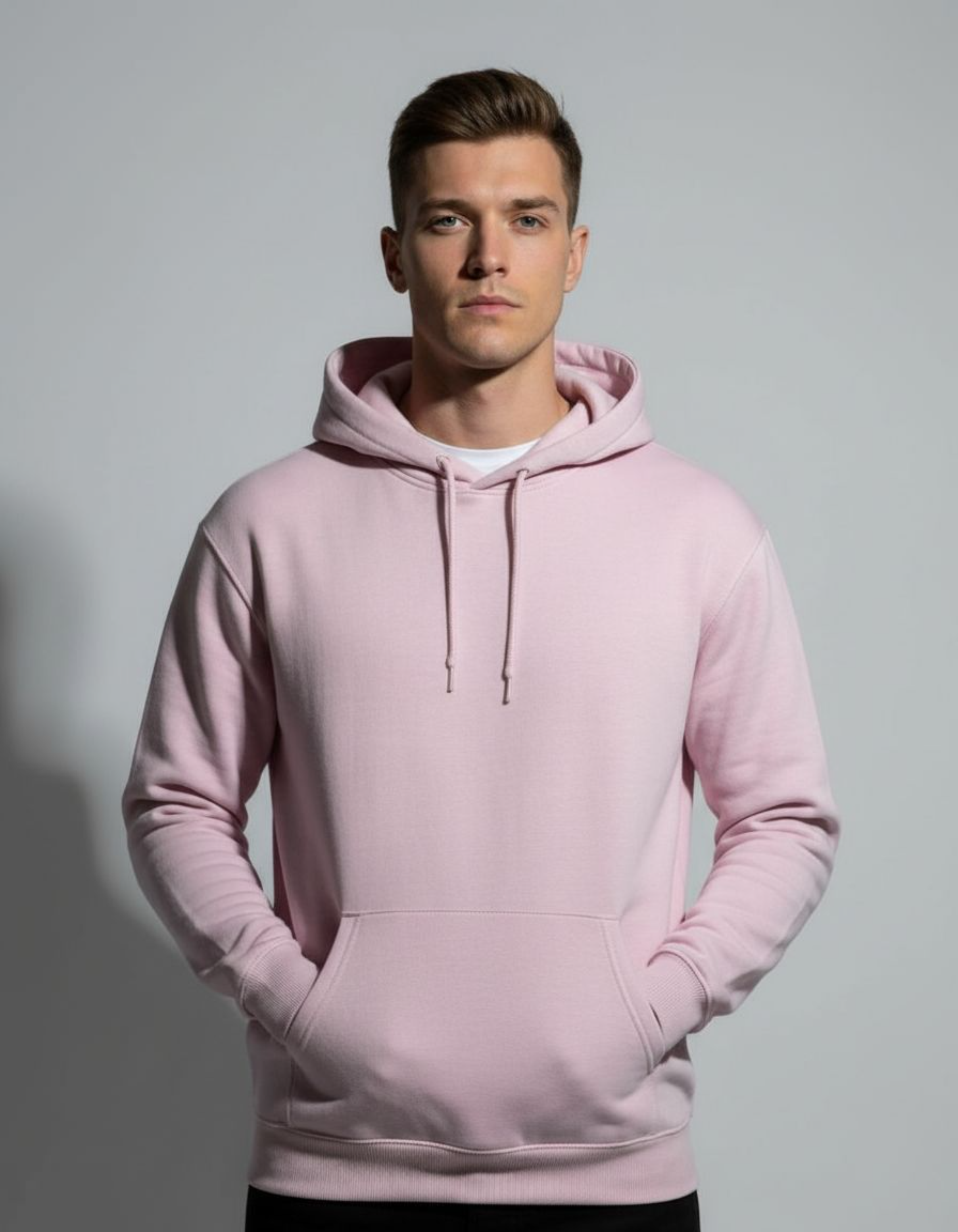 Solid Light Pink Hoodie
