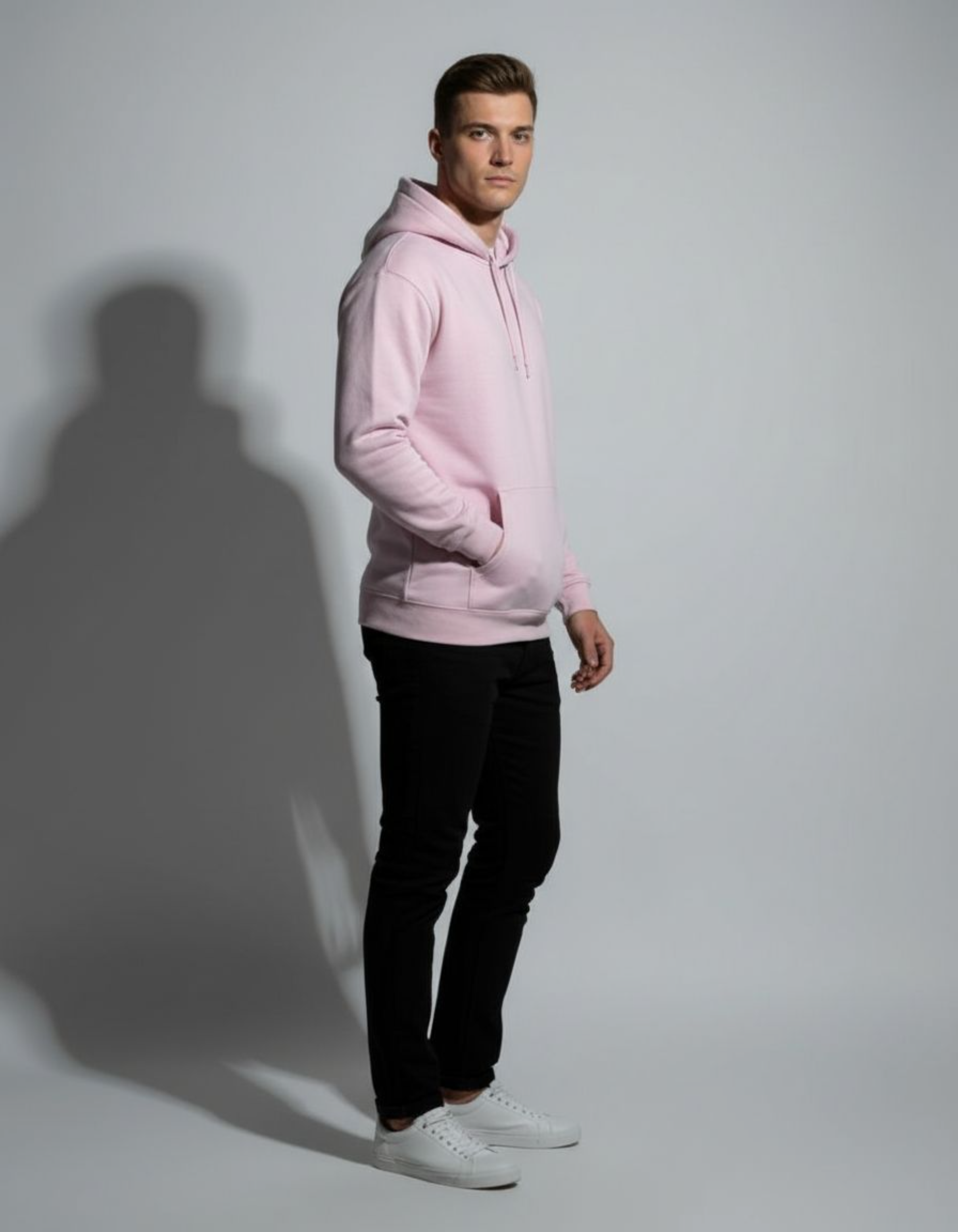 Solid Light Pink Hoodie