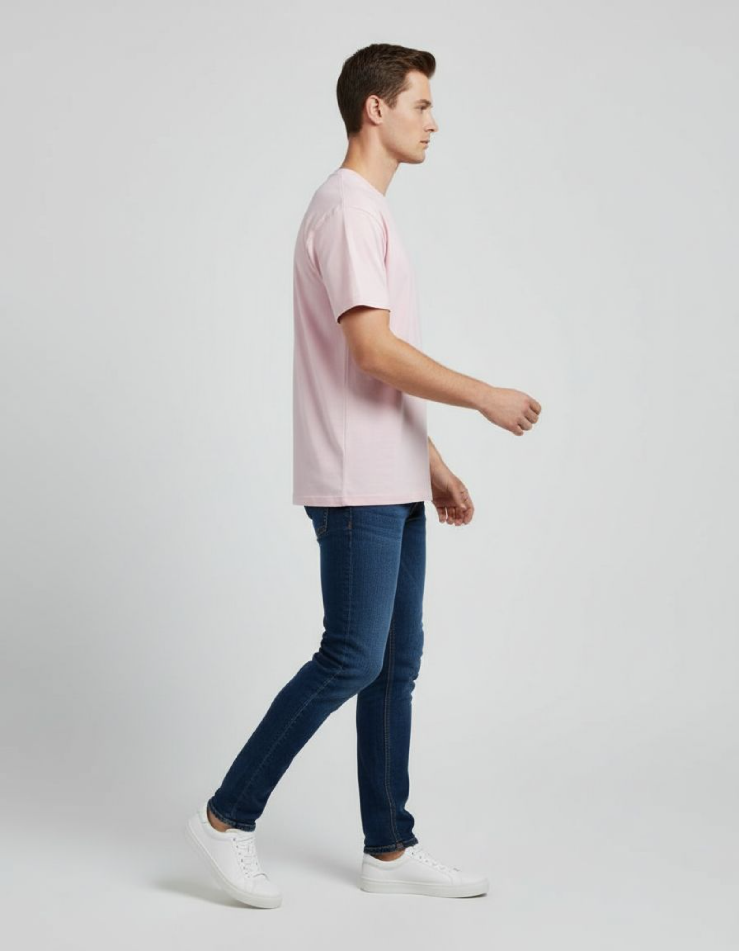 Solid Light Pink Regular Fit T-Shirt