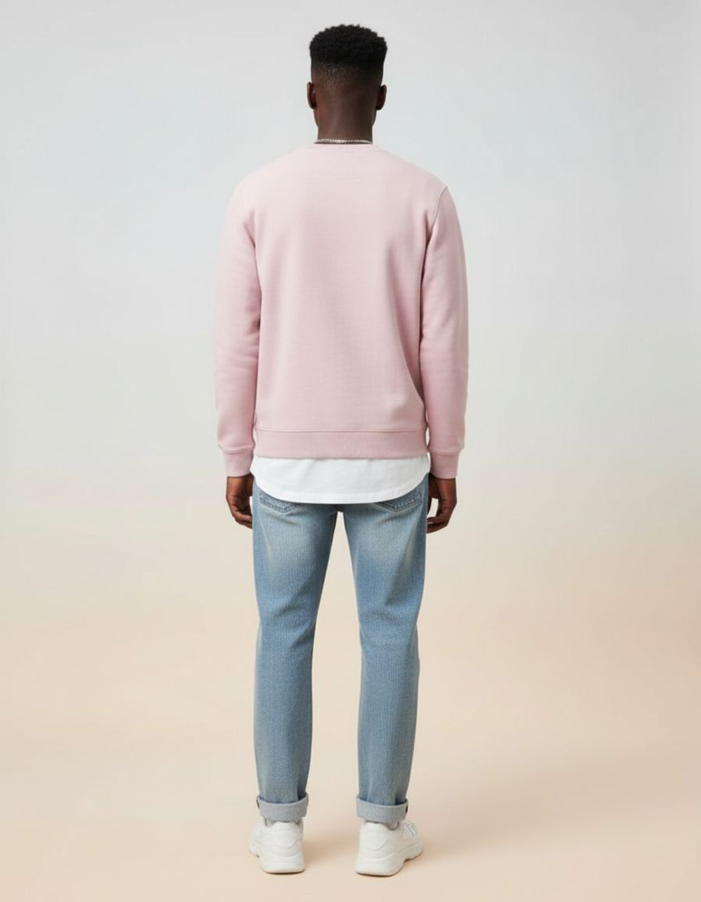 Solid Light Pink Sweatshirt