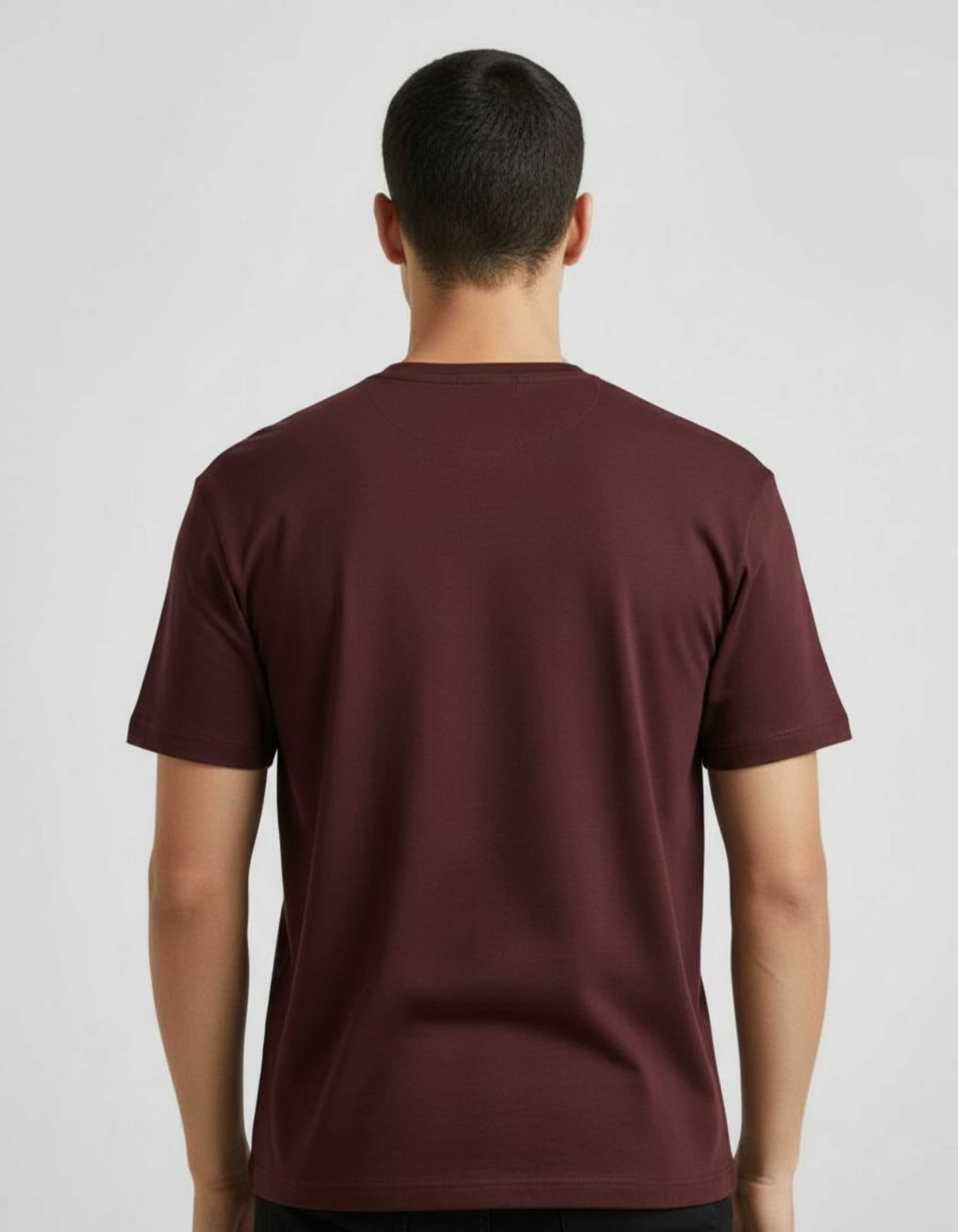Solid Maroon Regular Fit T-Shirt