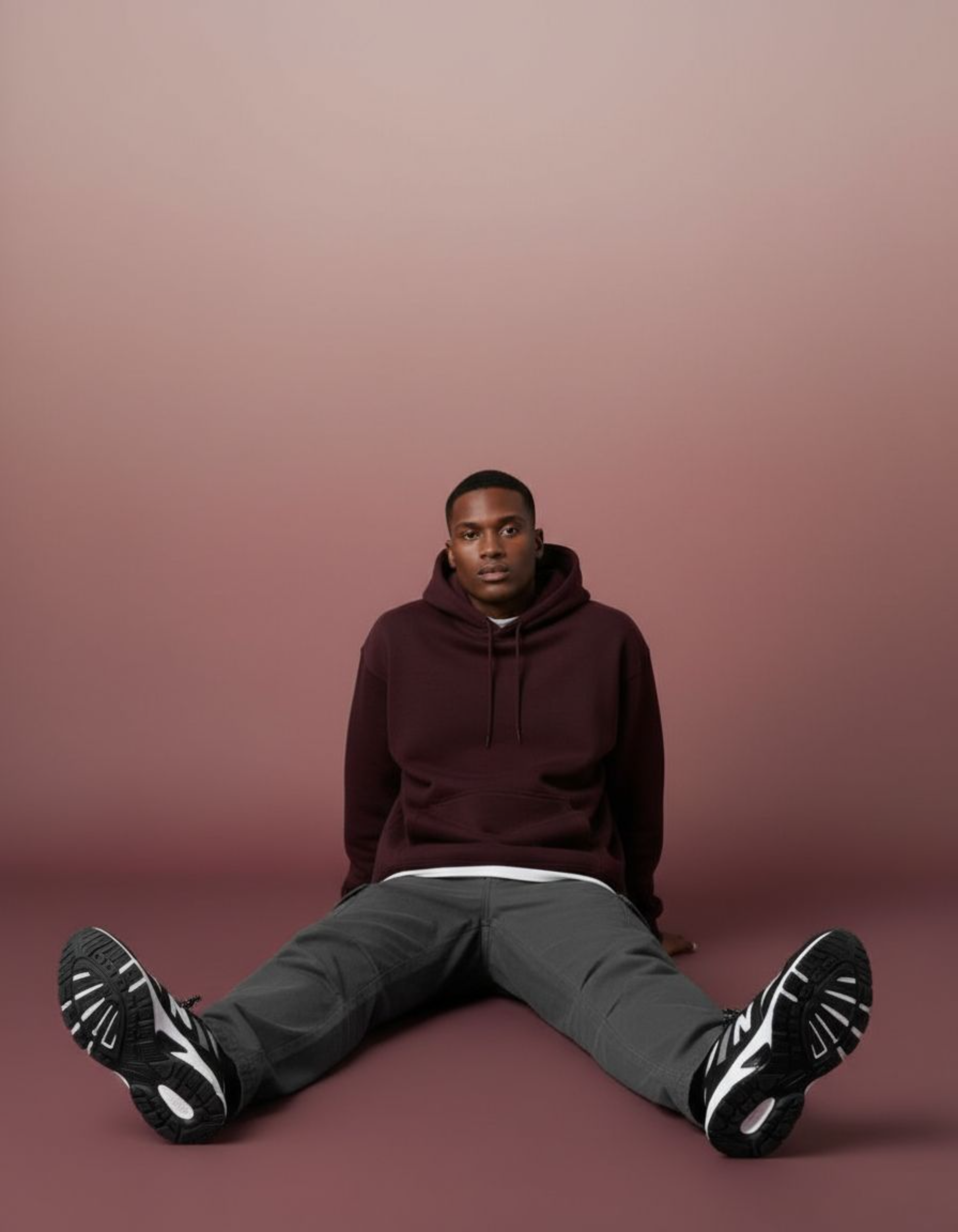 Basic Maroon Oversized Hoodie