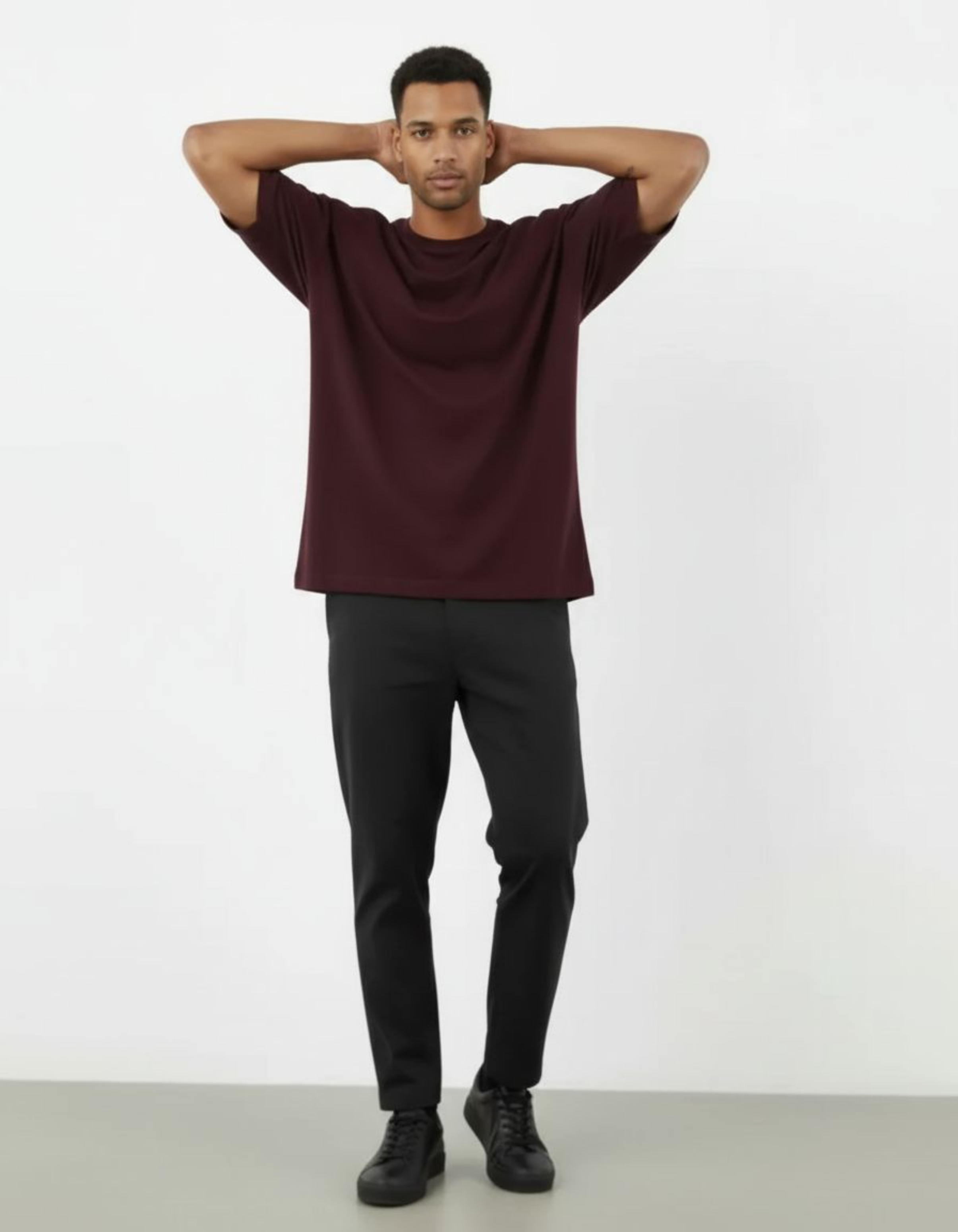 Solid Maroon Oversized T-Shirt