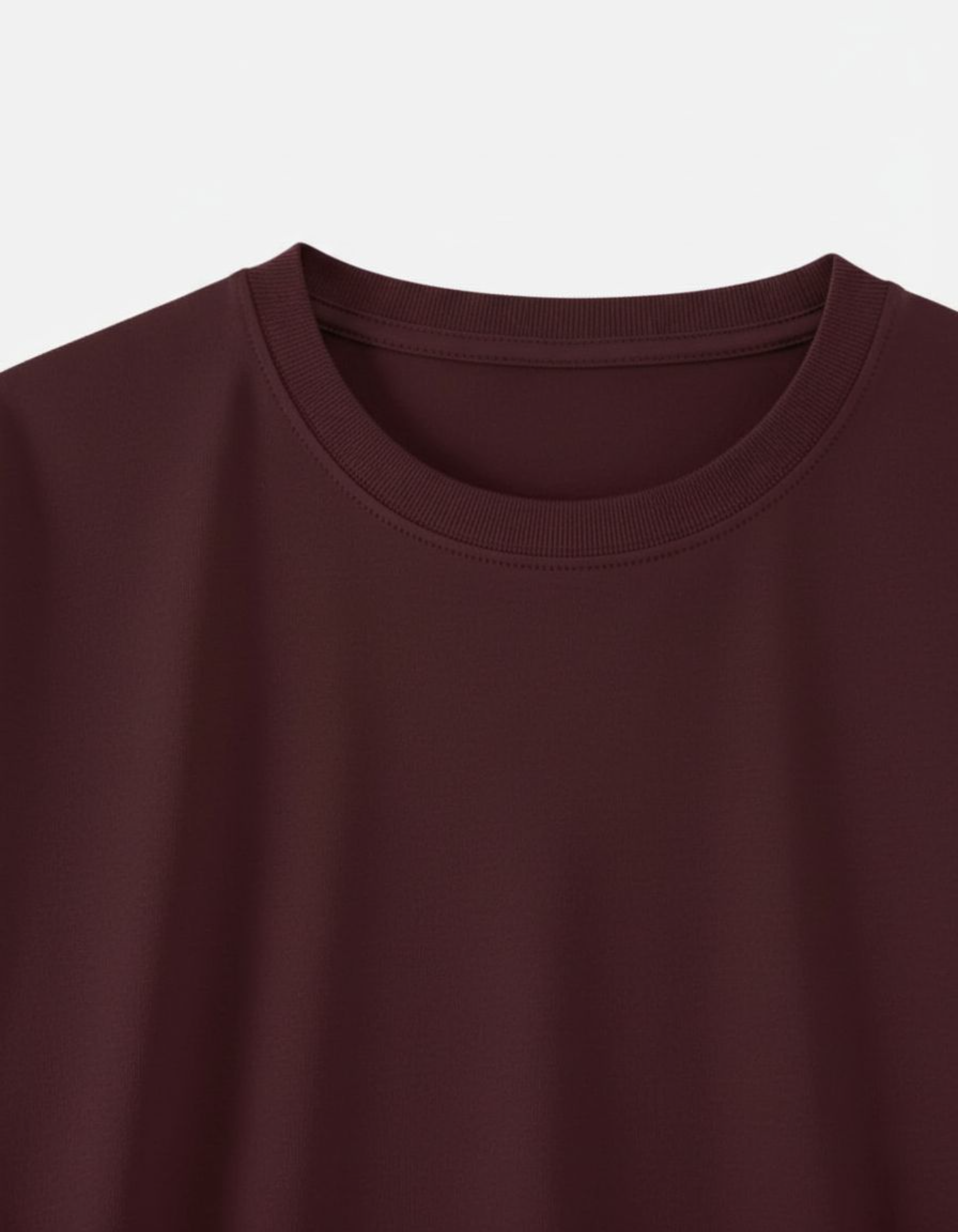 Solid Maroon Regular Fit T-Shirt