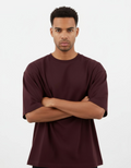 Solid Maroon Oversized T-Shirt