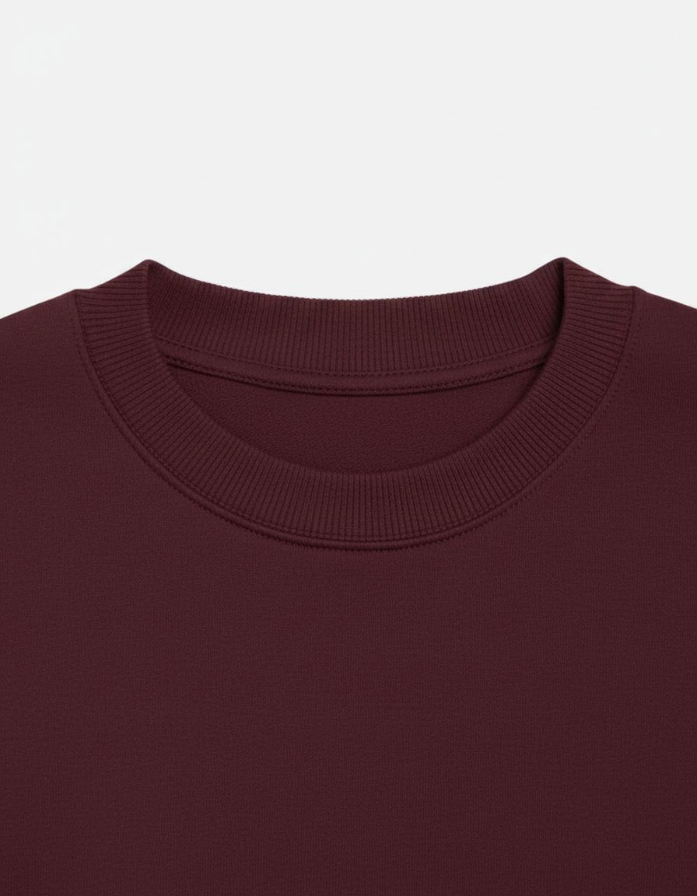 Solid Maroon Oversized Sweatshirt