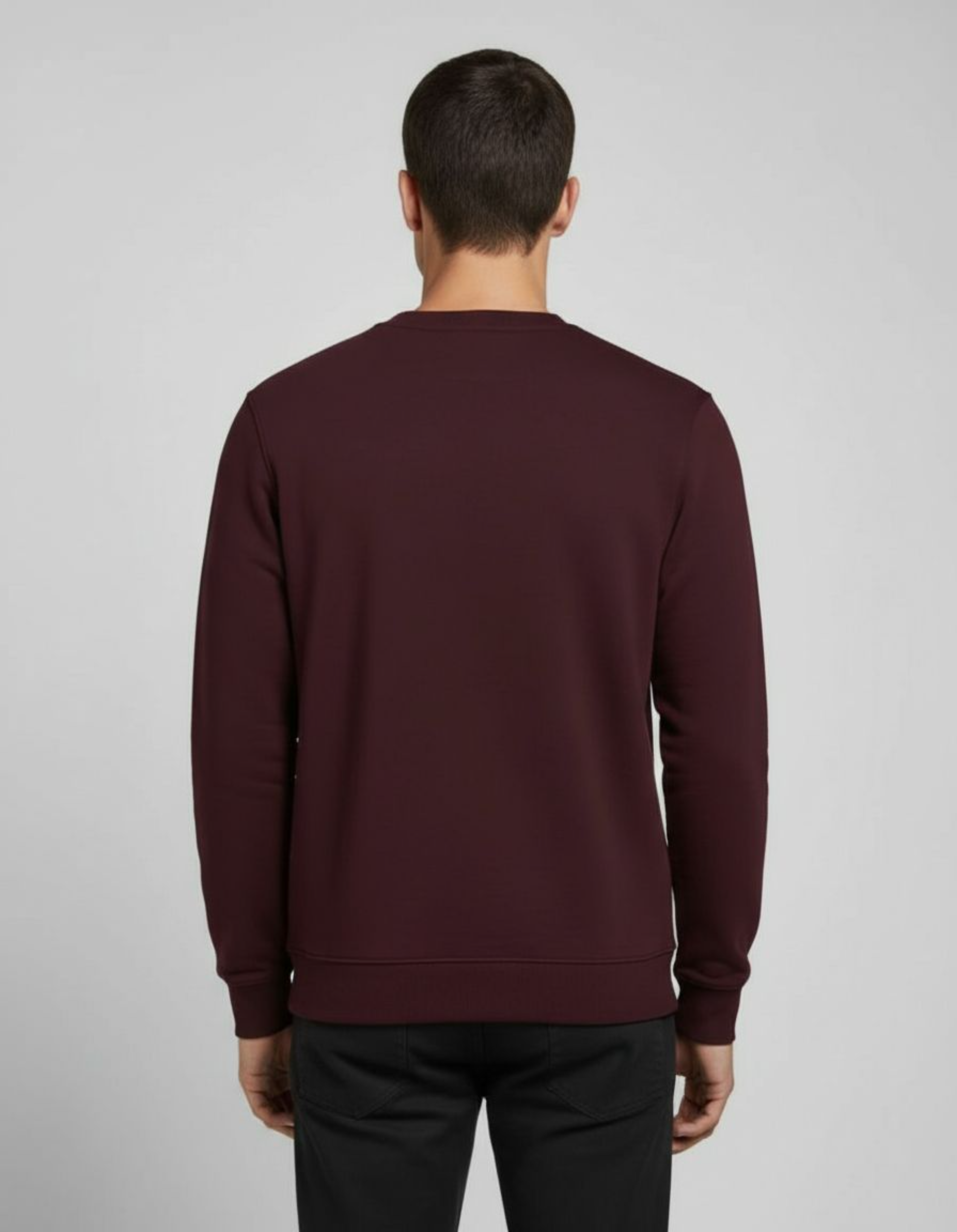 Maroon Floral Embroidery Sweatshirt