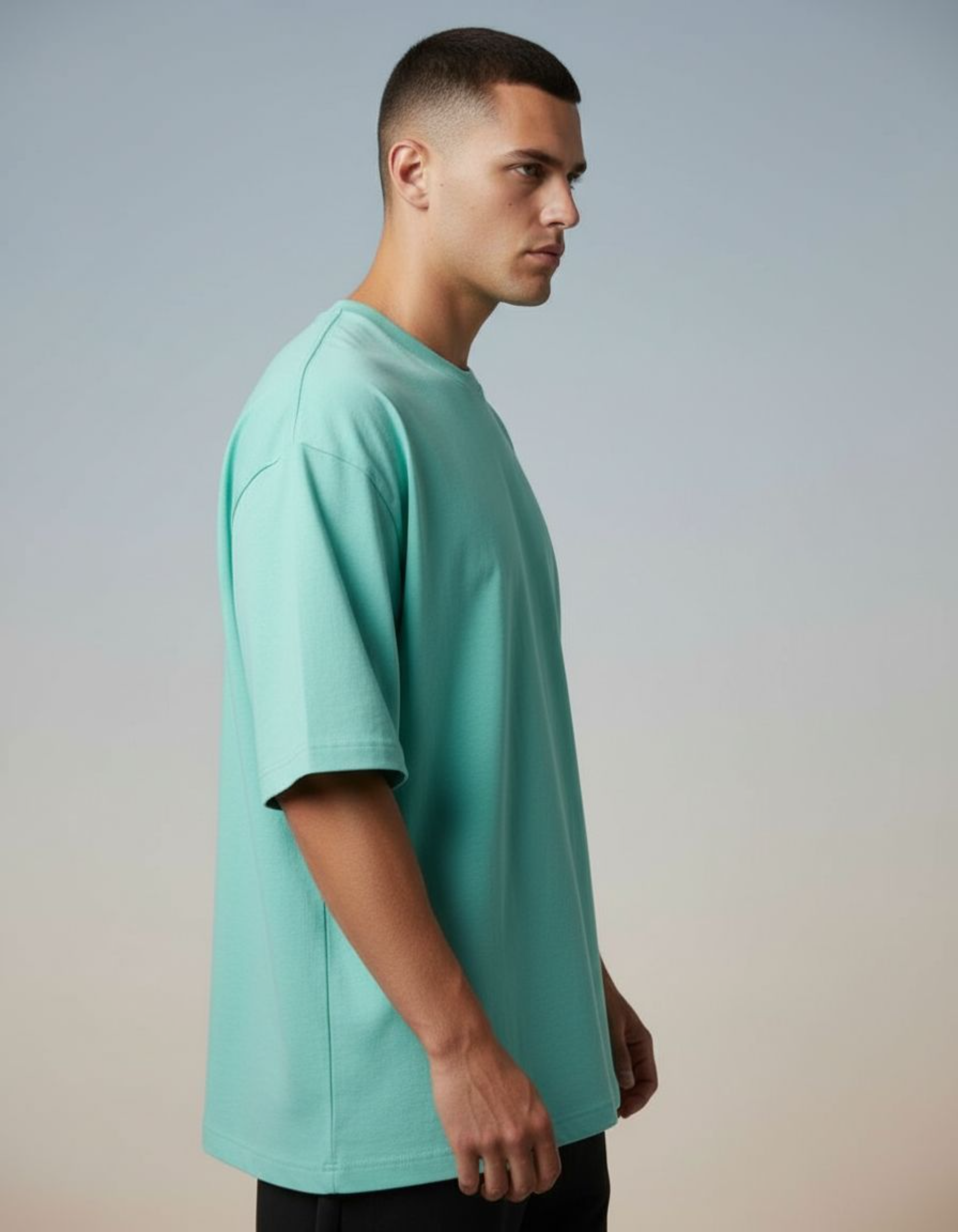 Solid Mint Oversized T-Shirt