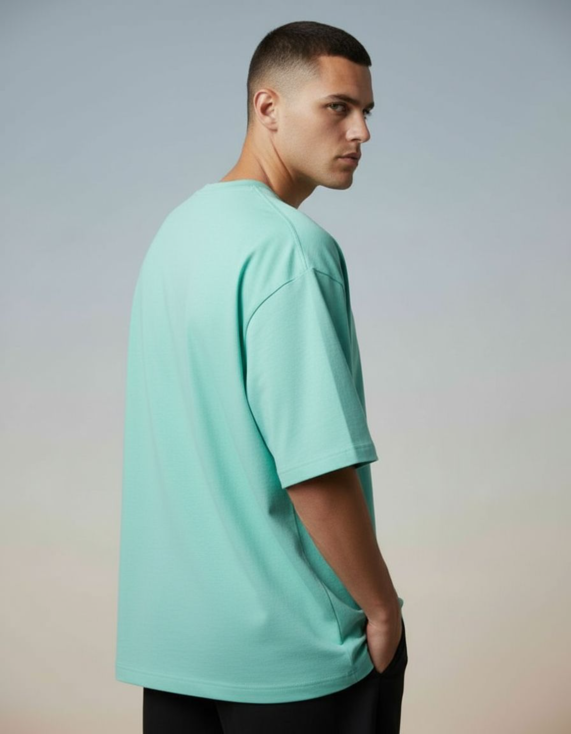 Solid Mint Oversized T-Shirt