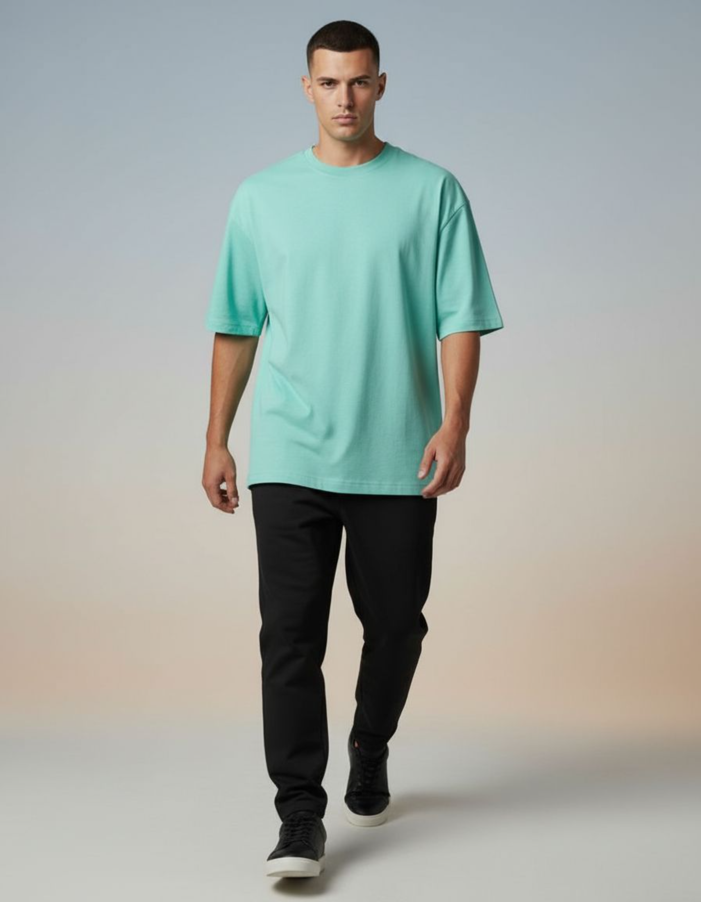 Solid Mint Oversized T-Shirt