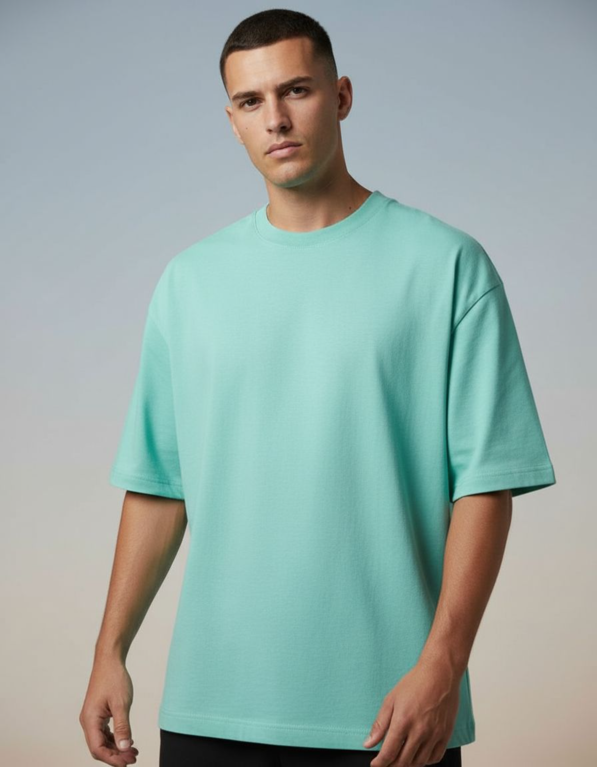Solid Mint Oversized T-Shirt