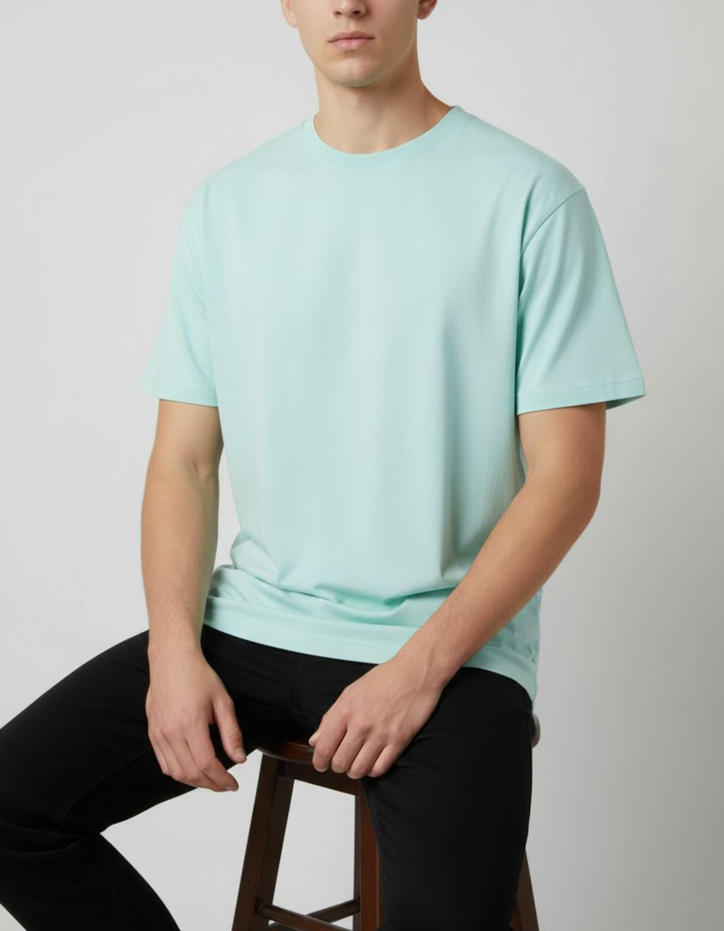 Solid Mint Regular Fit T-Shirt