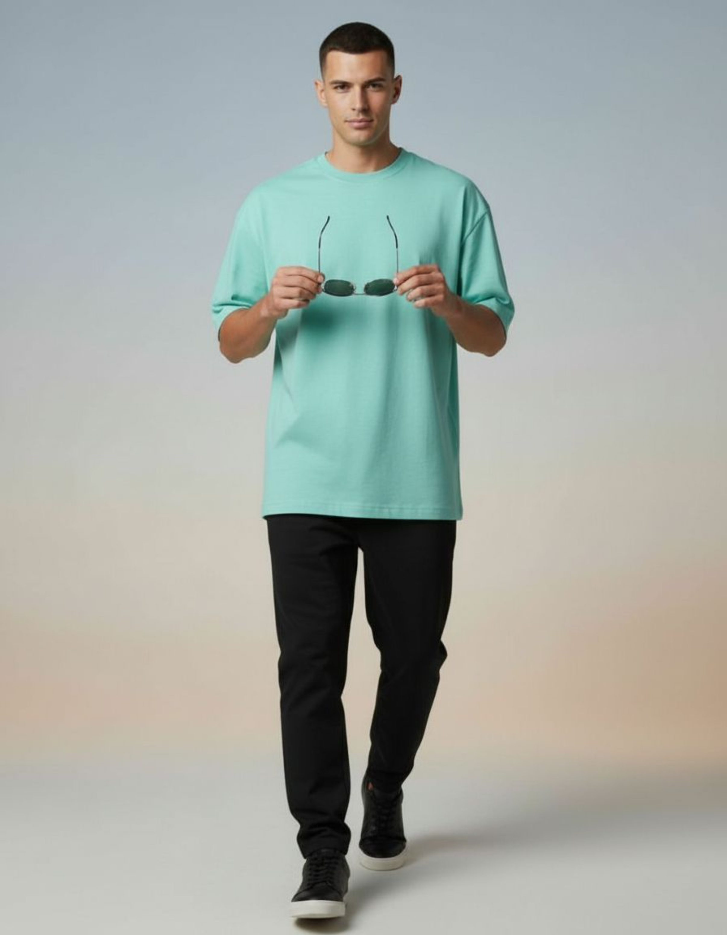 Solid Mint Oversized T-Shirt