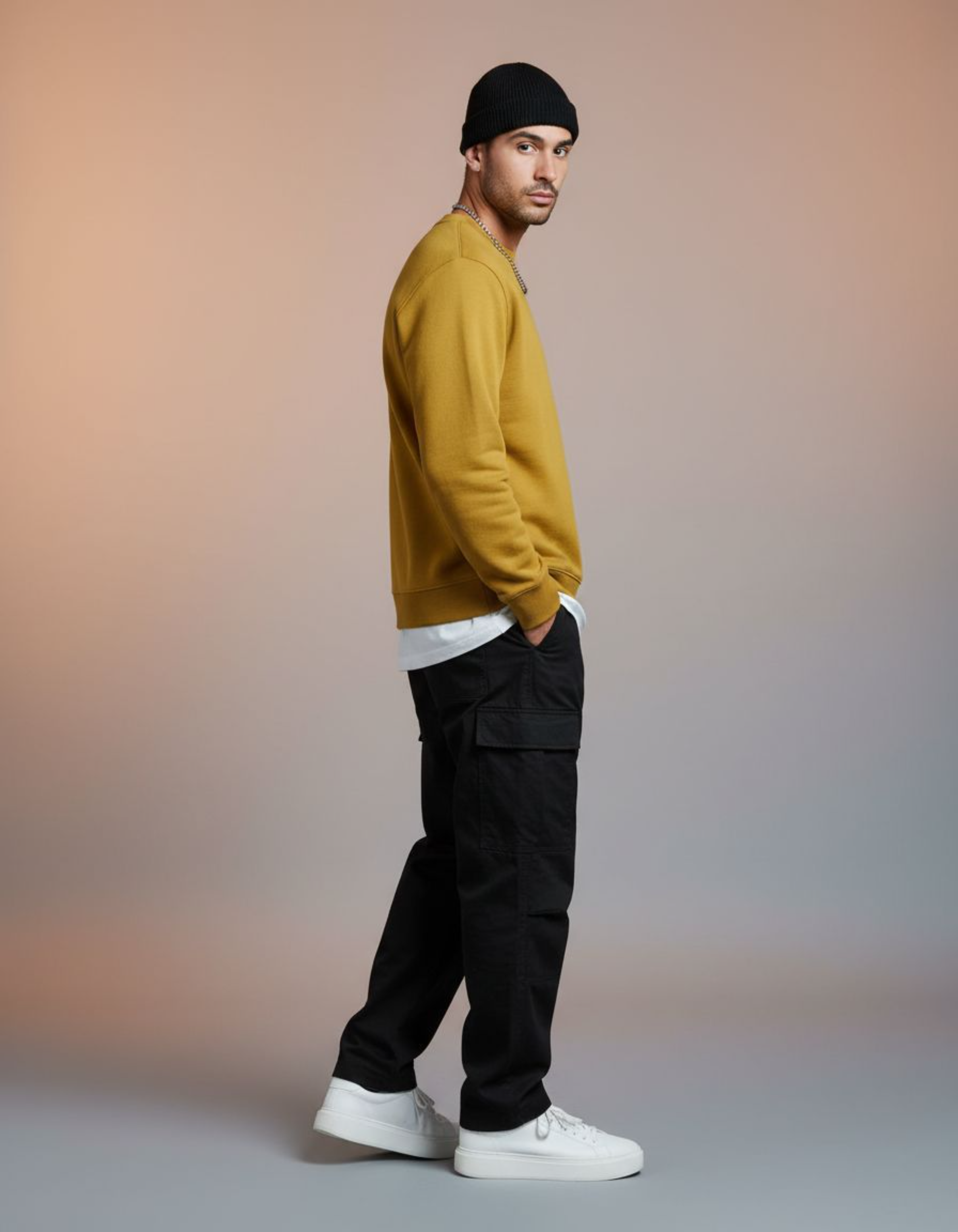 Solid Mustard Yellow Sweatshirt