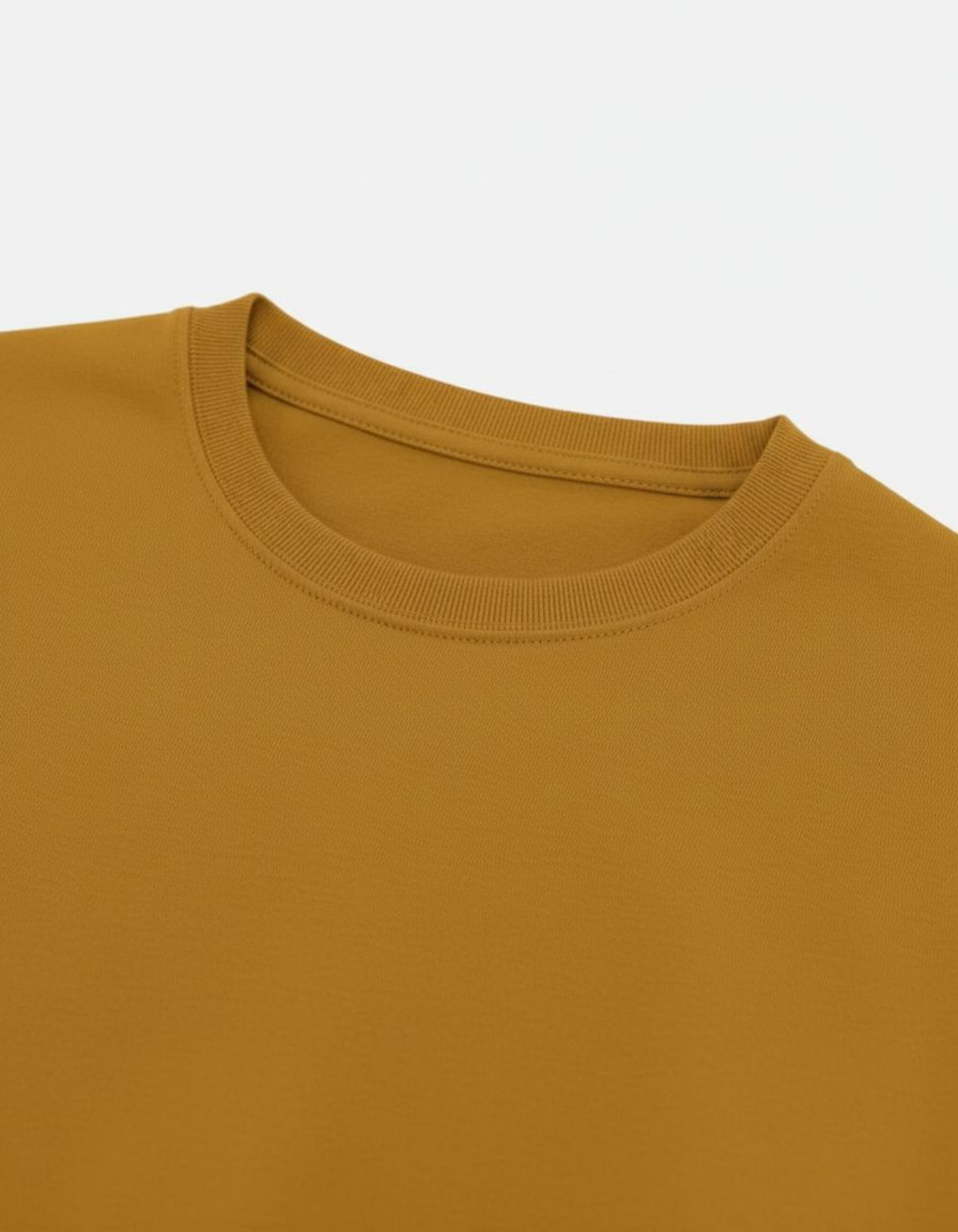 Solid Mustard Yellow Regular Fit T-Shirt