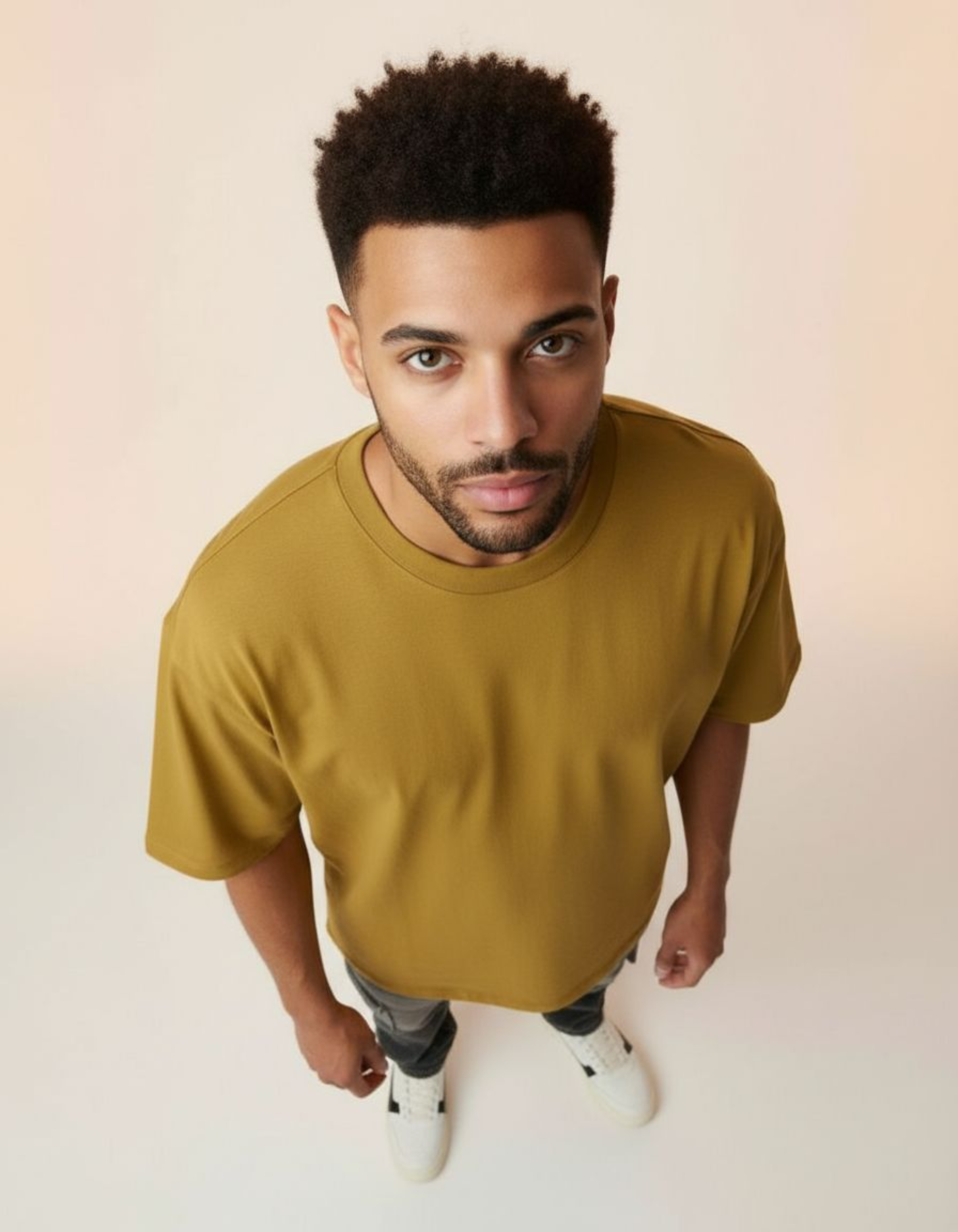 Solid Mustard Yellow Oversized T-Shirt