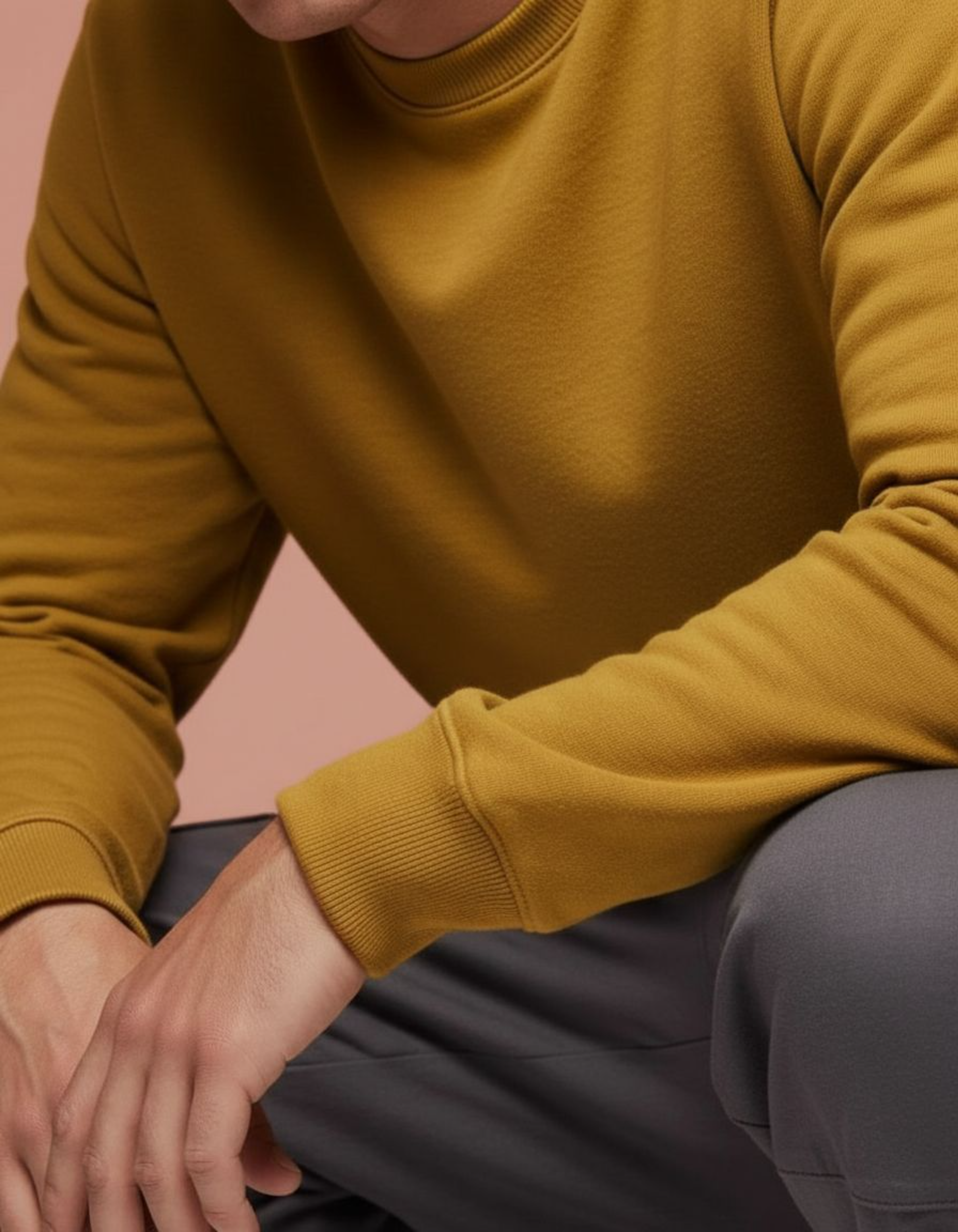 Solid Mustard Yellow Sweatshirt