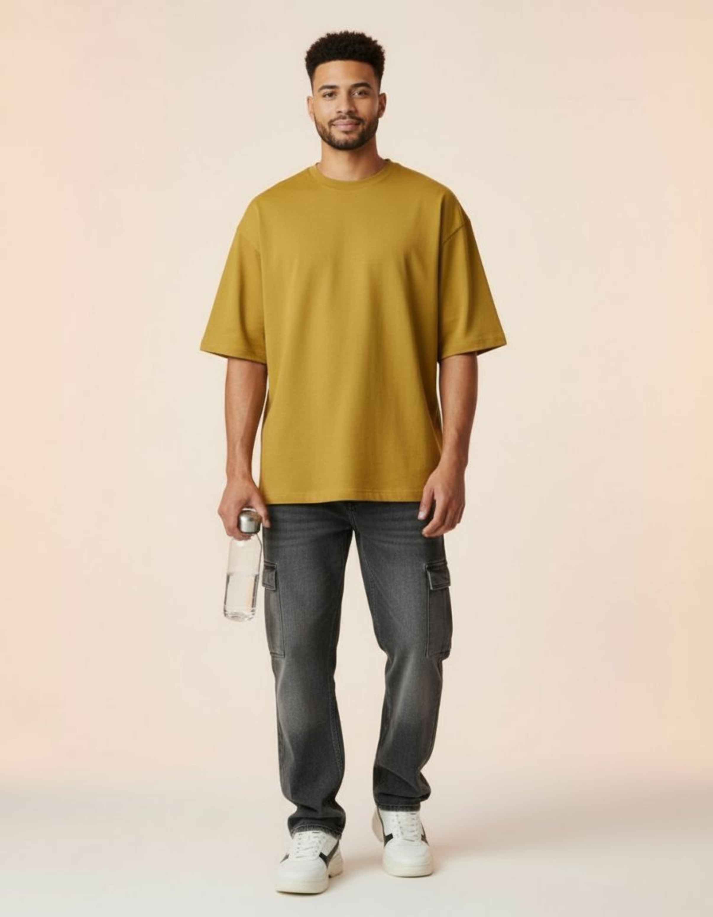 Solid Mustard Yellow Oversized T-Shirt