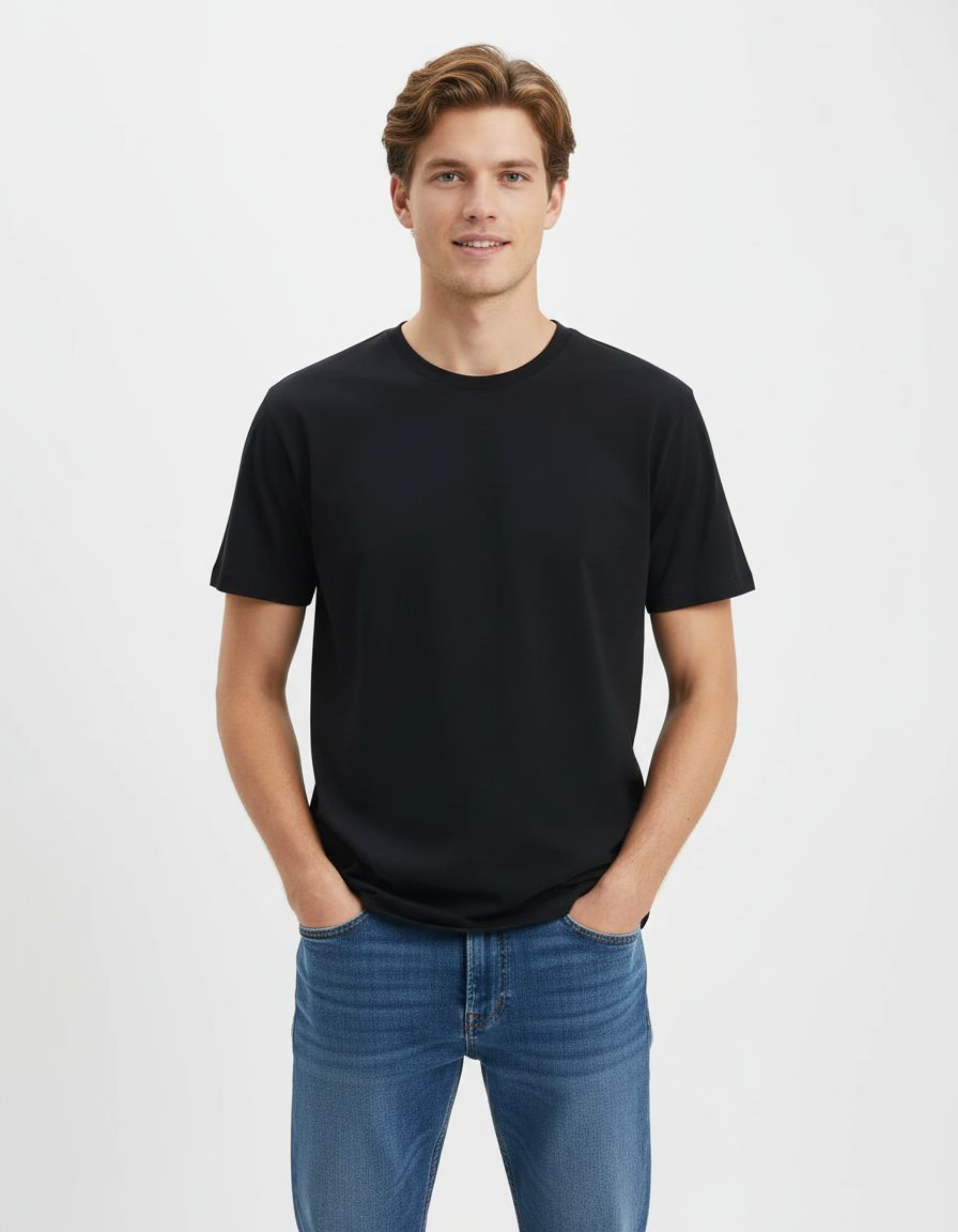 Solid Navy Blue Regular Fit T-Shirt