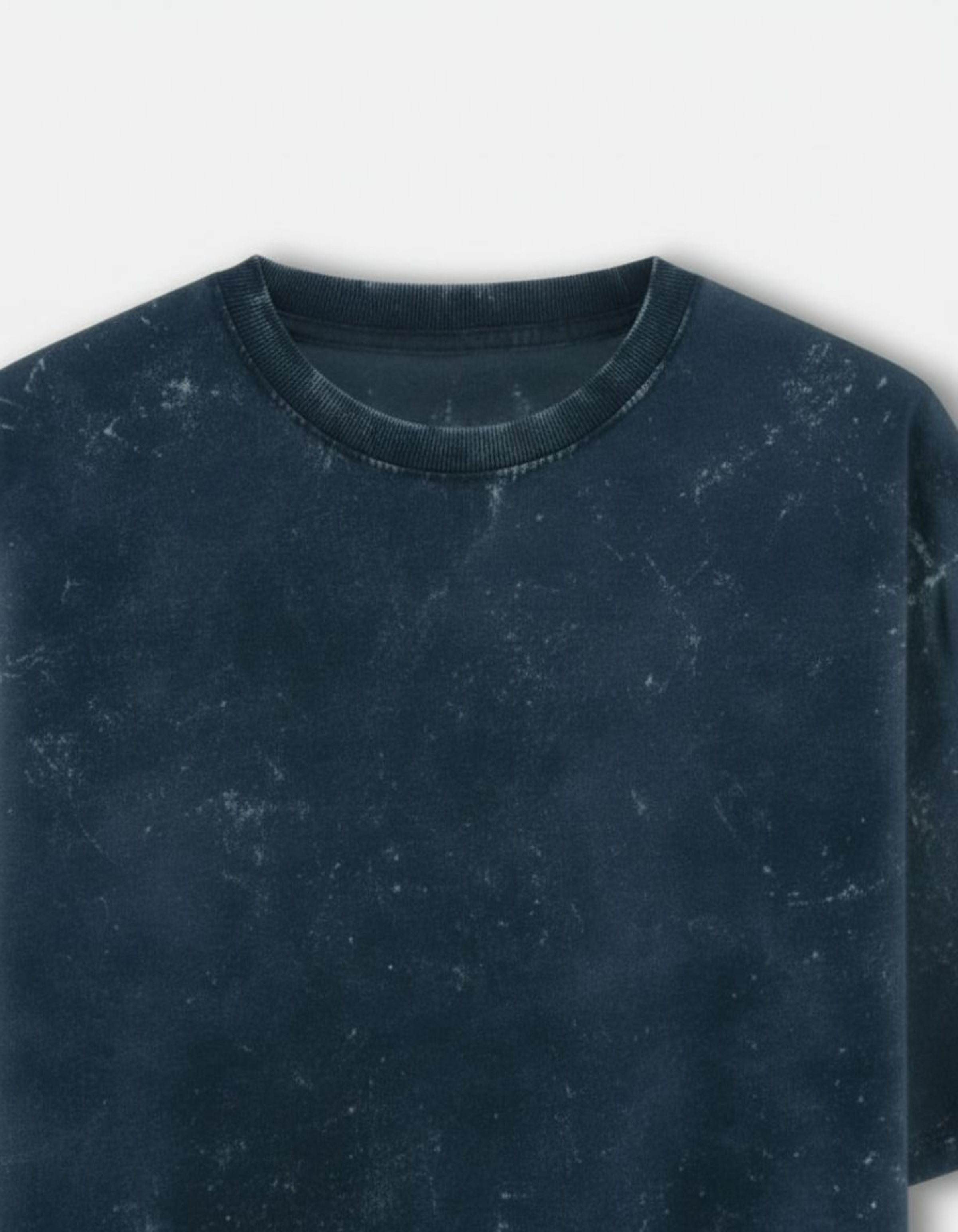 Plain Navy Blue Oversized Acid Washed T-Shirt
