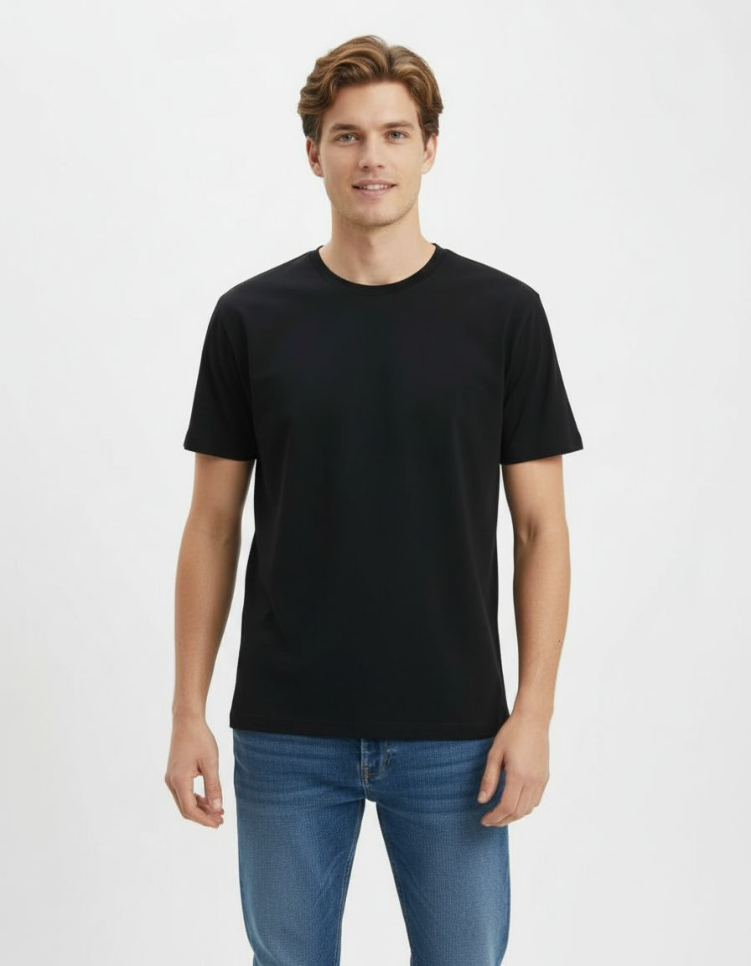 Solid Navy Blue Regular Fit T-Shirt
