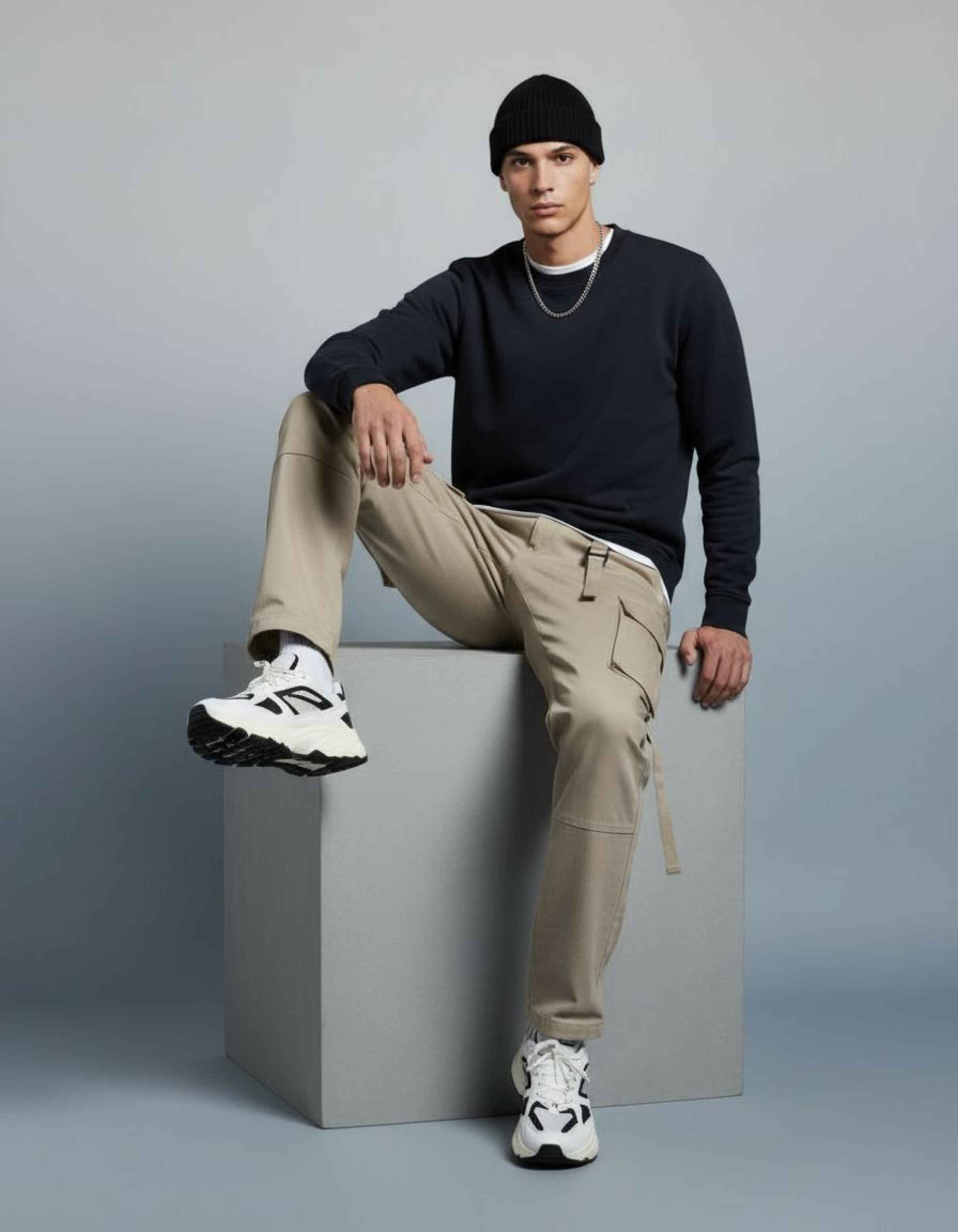 Solid Navy Blue Sweatshirt