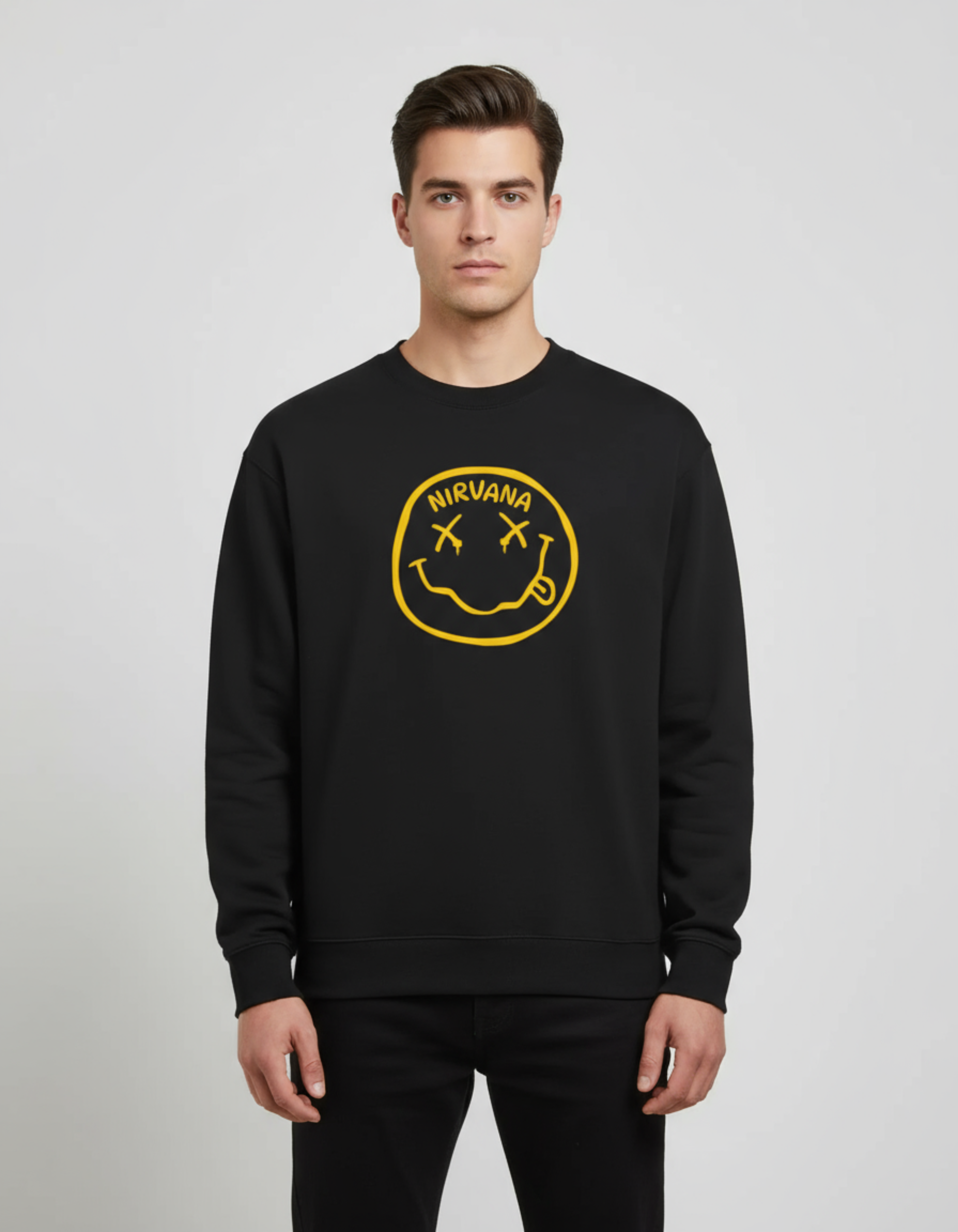 Black Nirvana Printed Sweatshirt