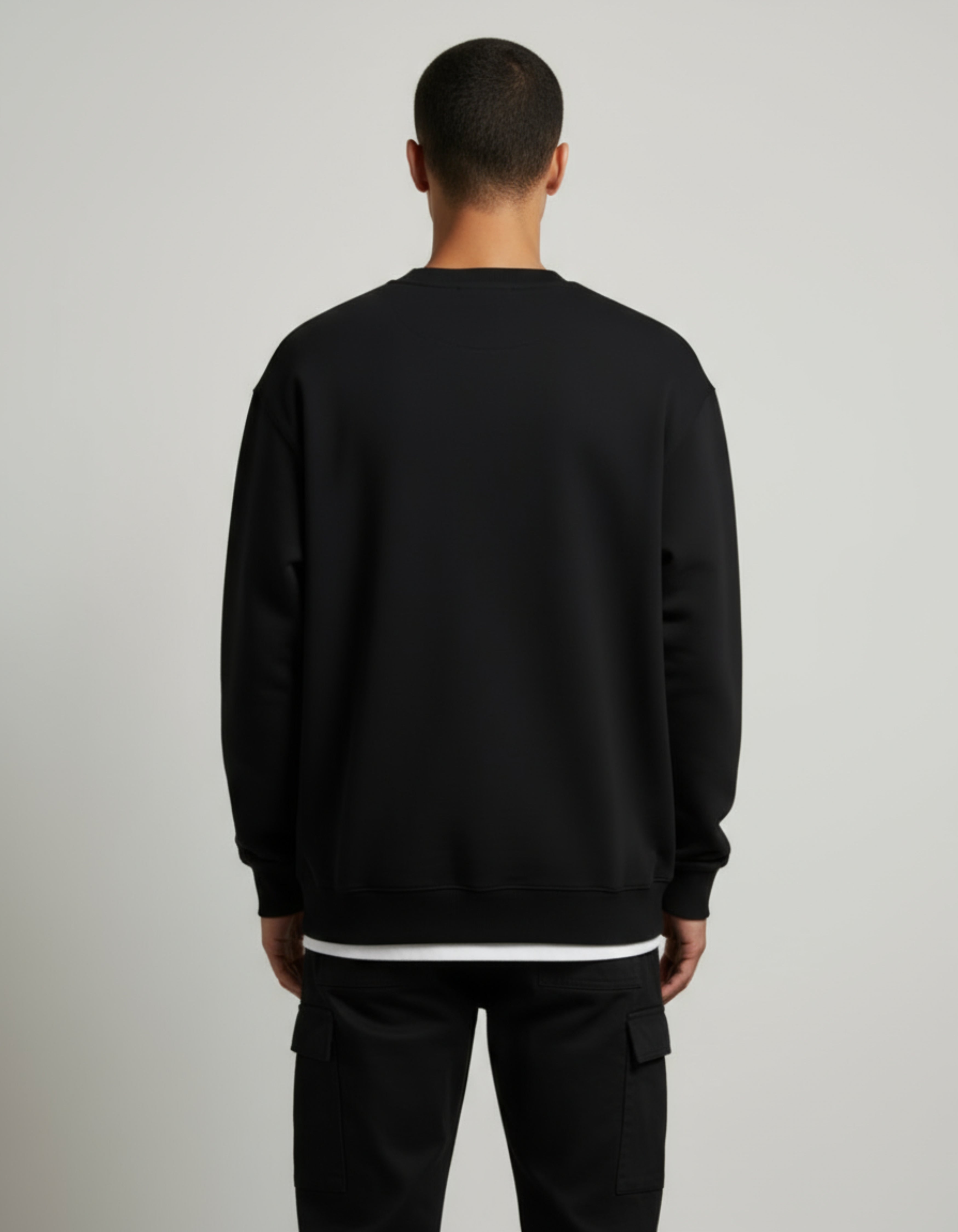 Black Now Yours Typography Oversized Sweatshirt