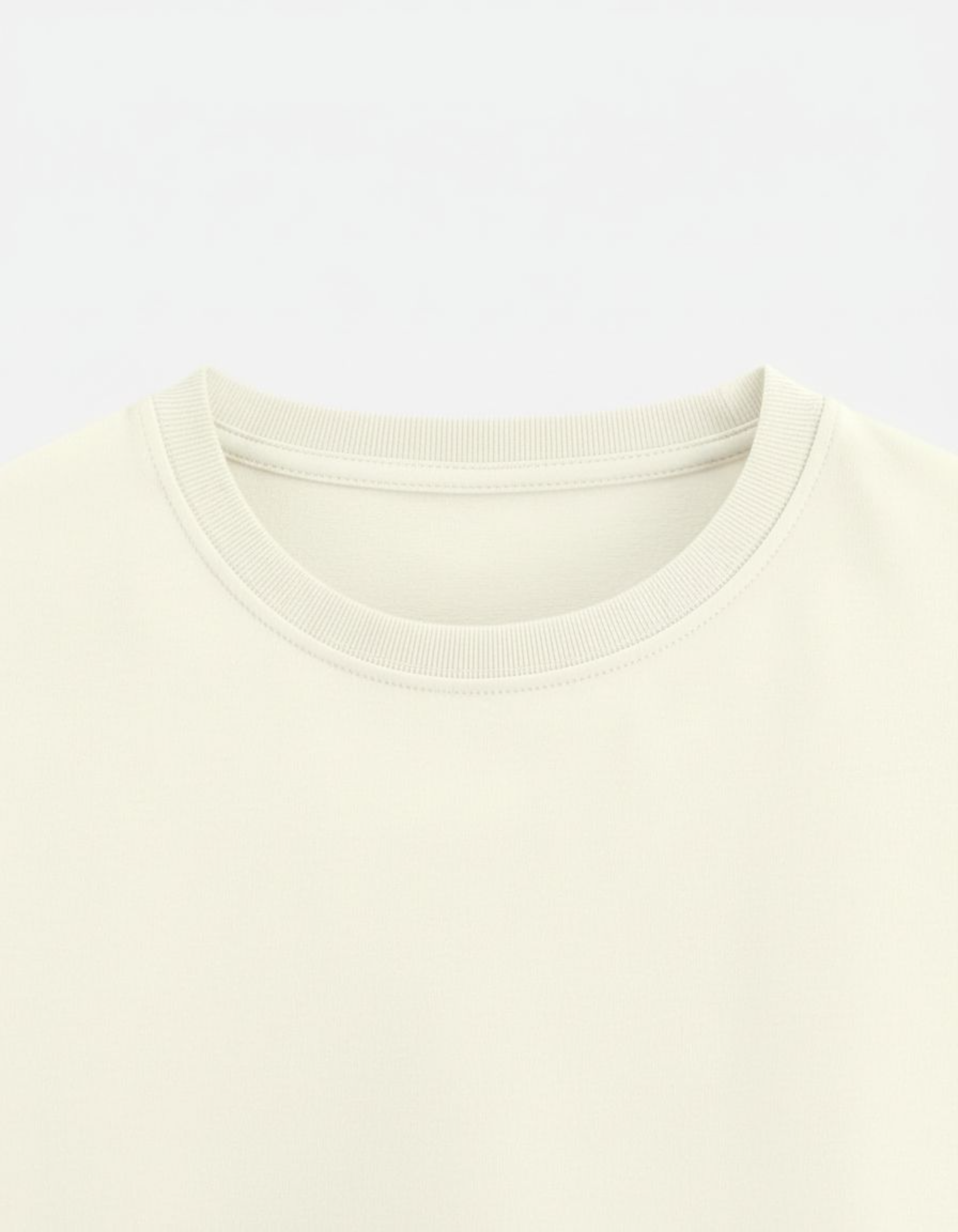 Solid Off White Regular Fit T-Shirt