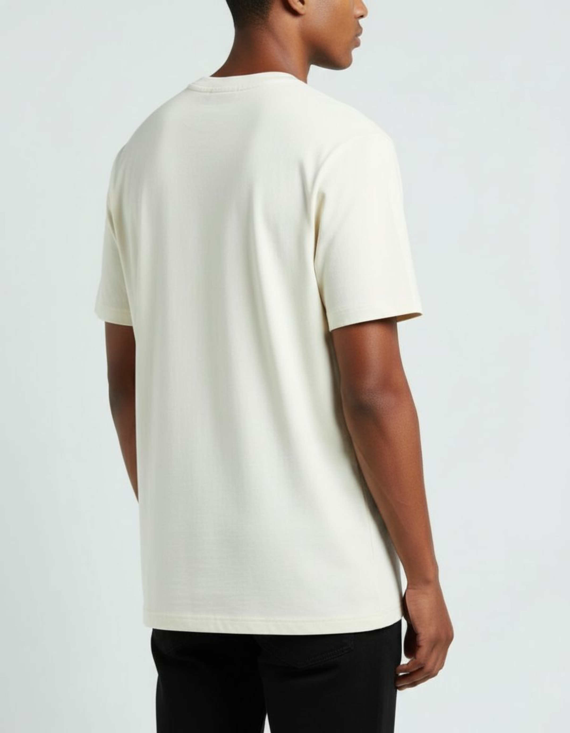 Solid Off White Regular Fit T-Shirt