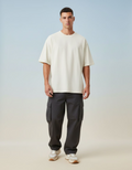 Solid Off White Oversized T-Shirt