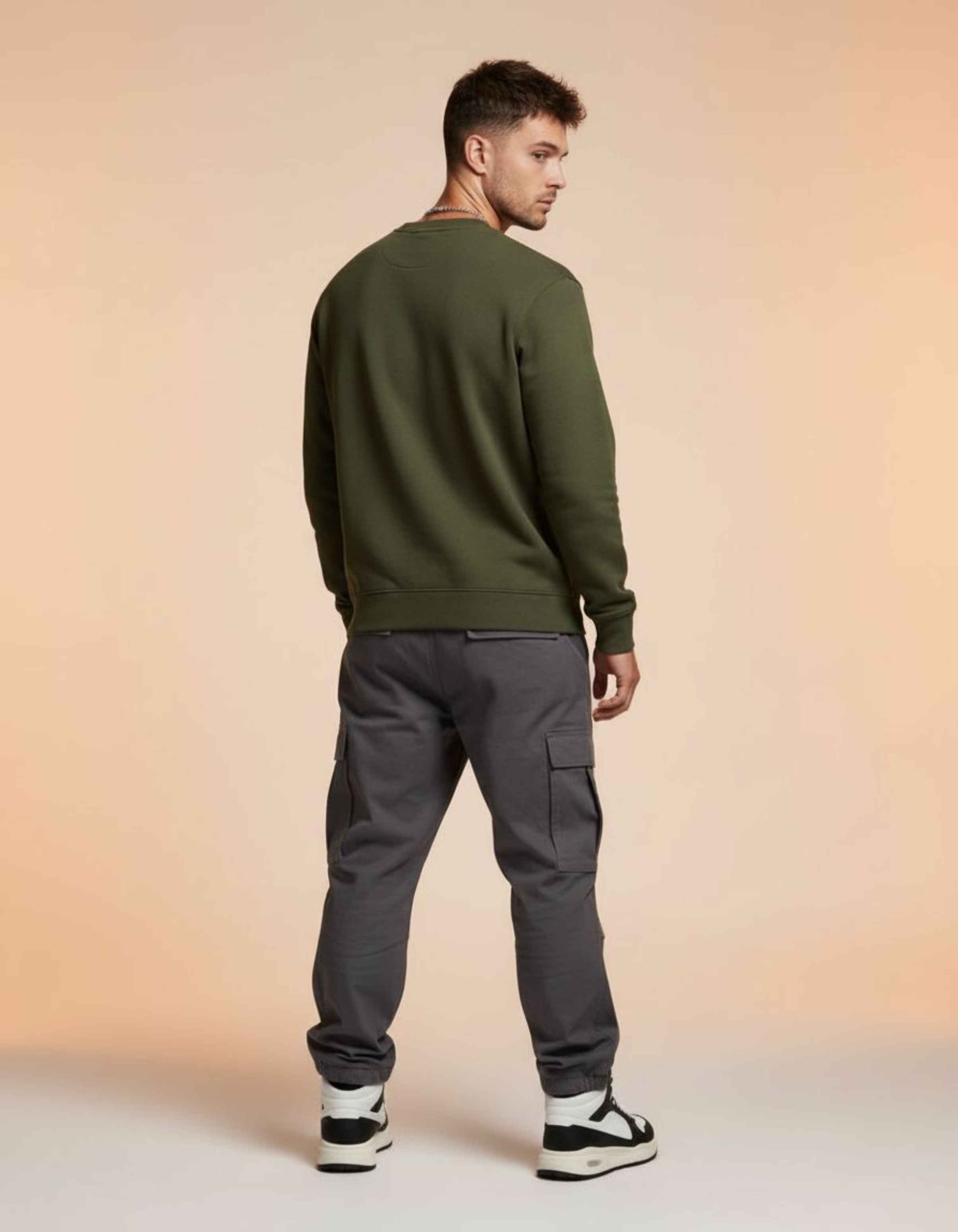 Solid Olive Green Sweatshirt