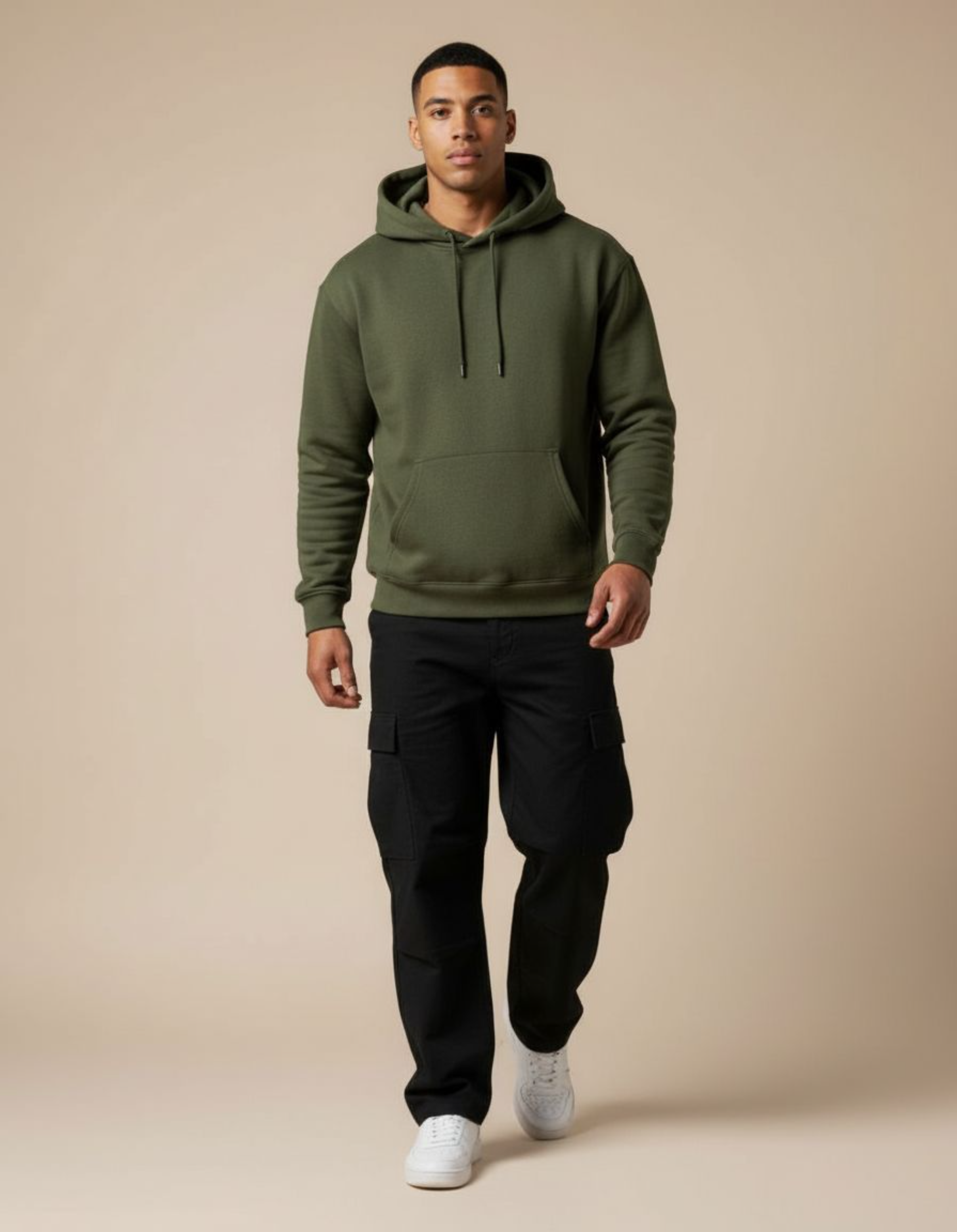 Solid Olive Green Hoodie