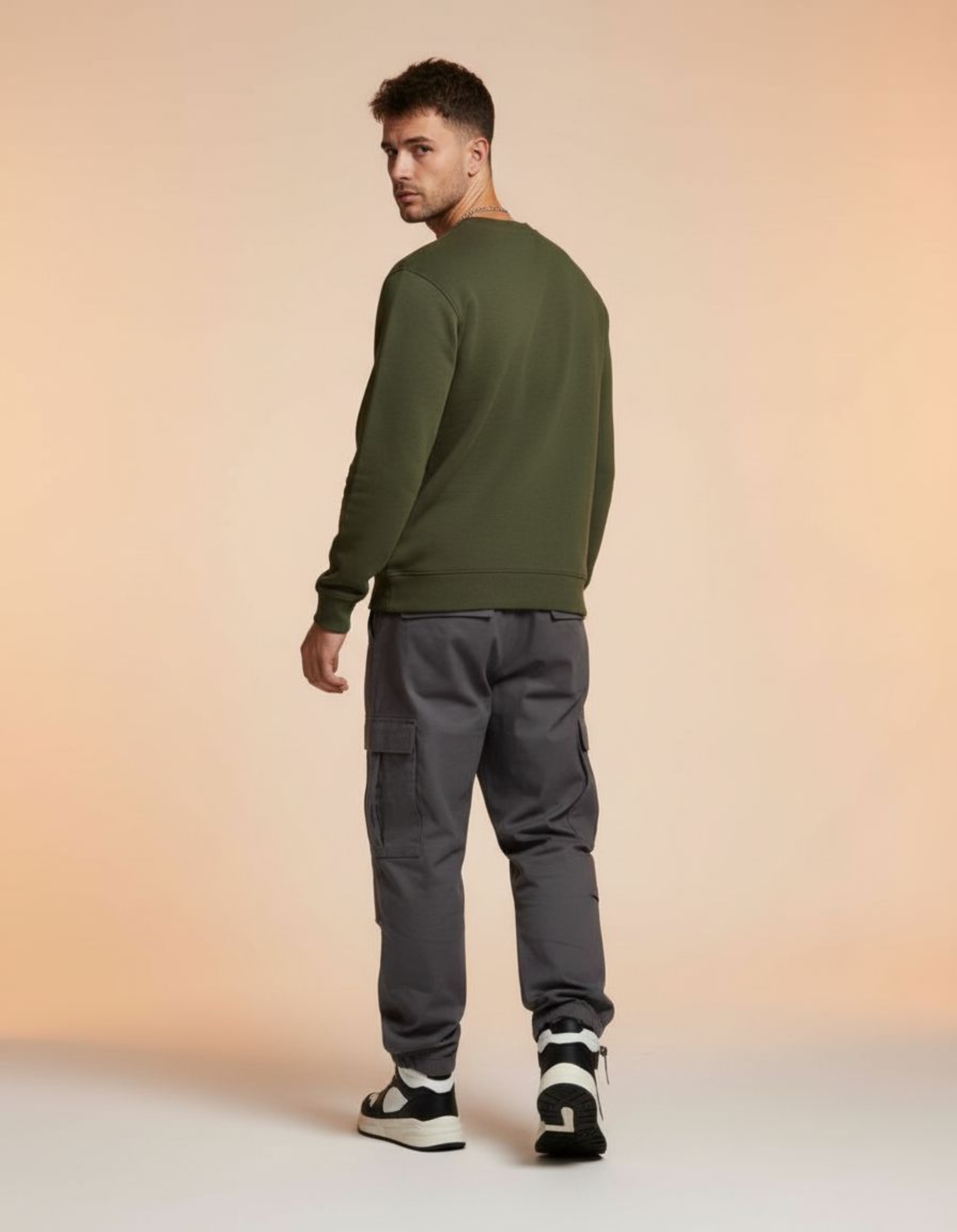 Solid Olive Green Sweatshirt