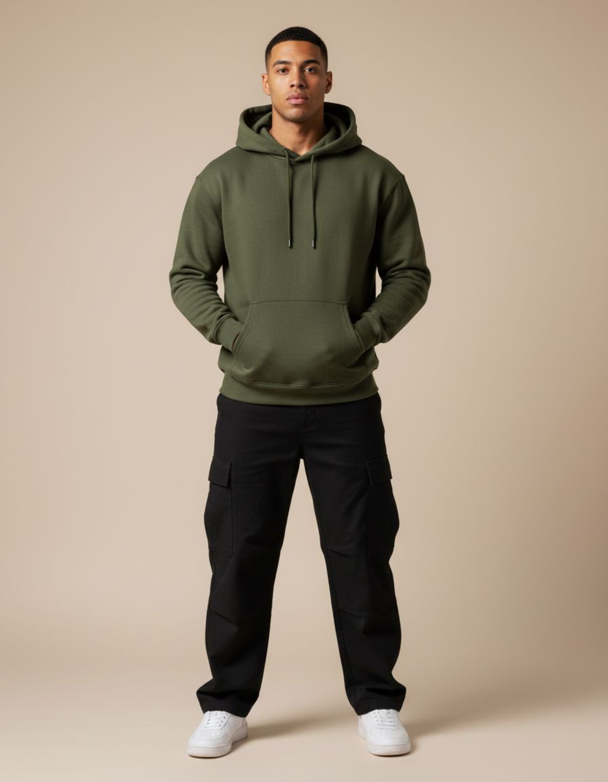 Solid Olive Green Hoodie