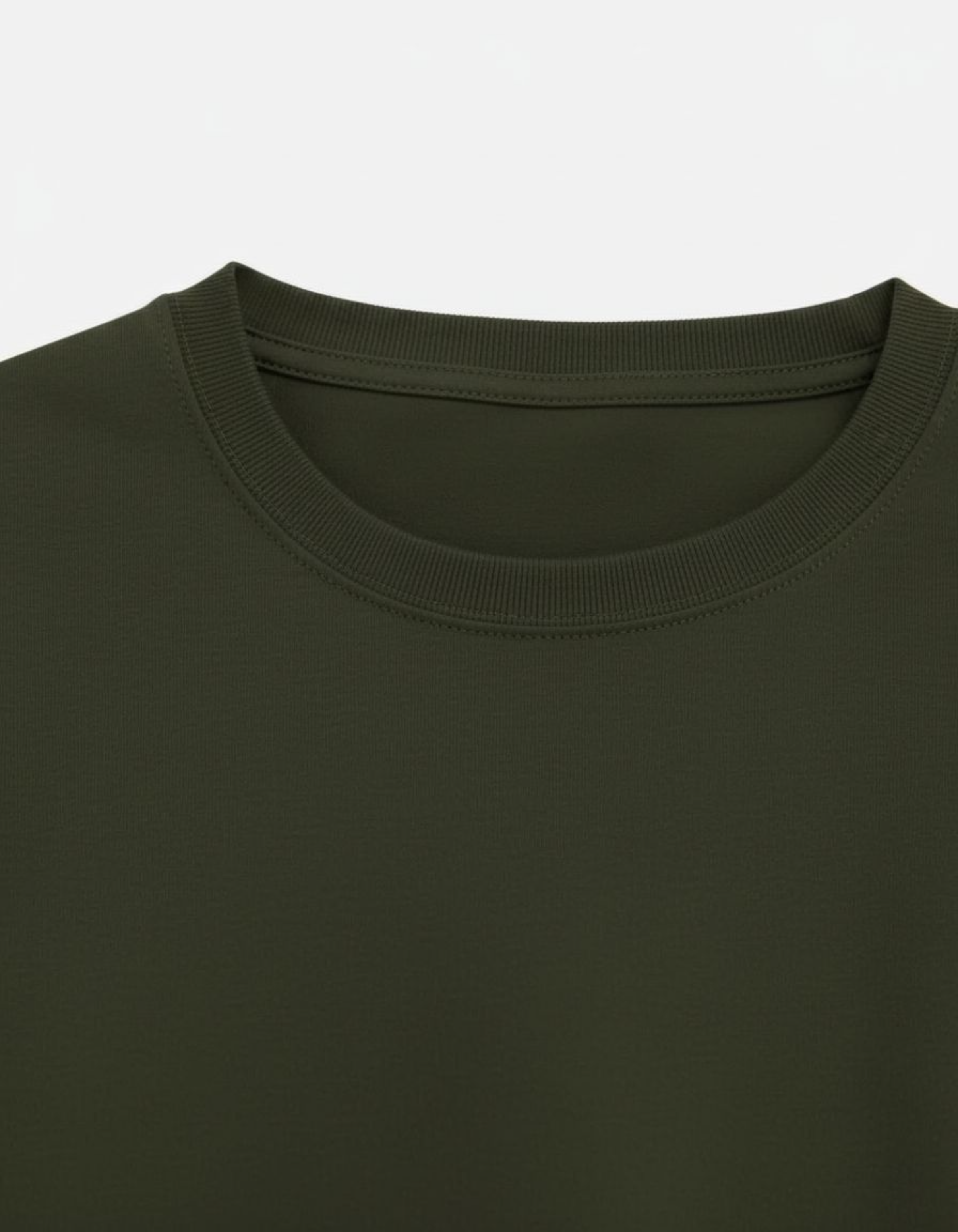 Solid Olive Green Regular Fit T-Shirt