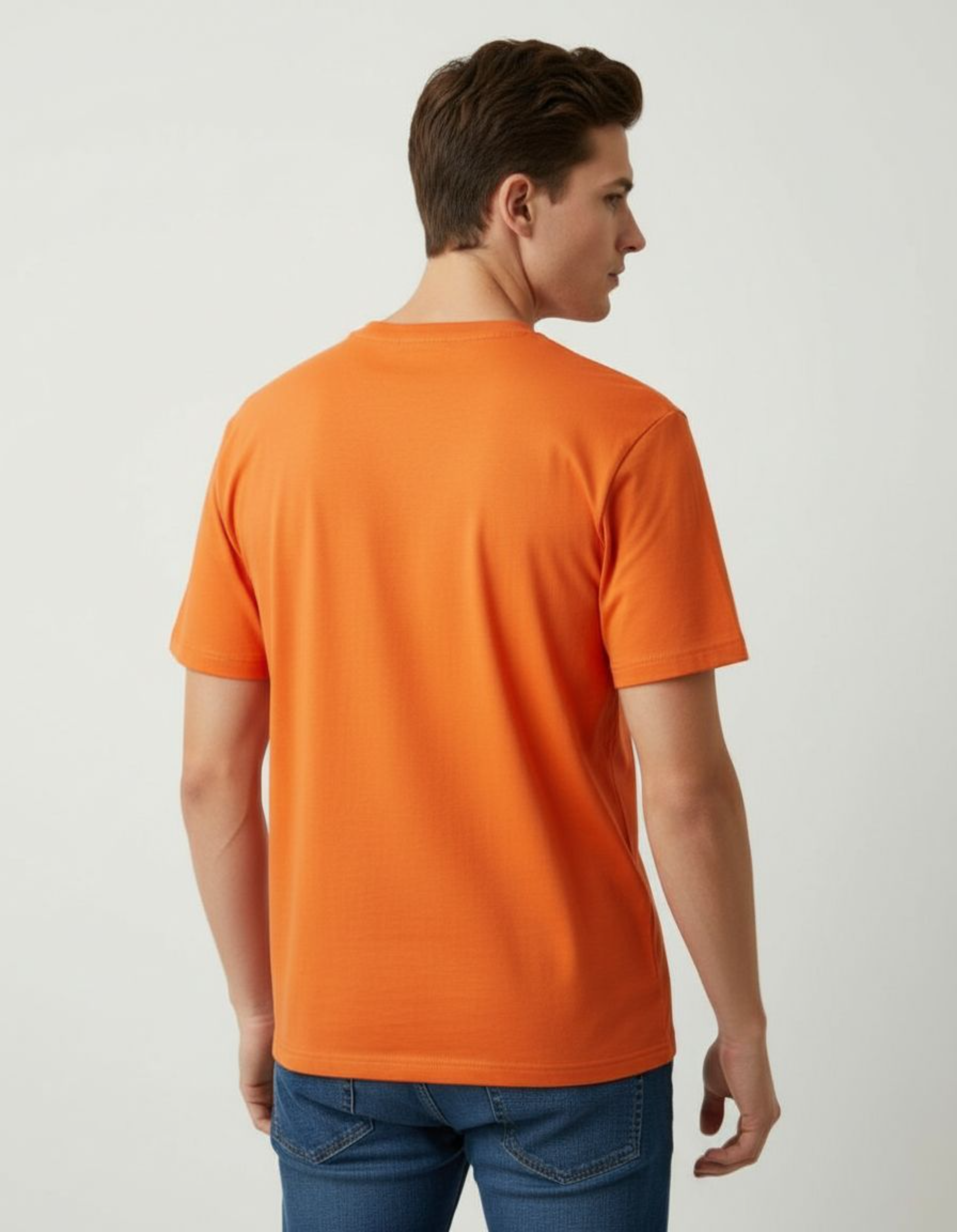 Solid Orange Regular Fit T-Shirt