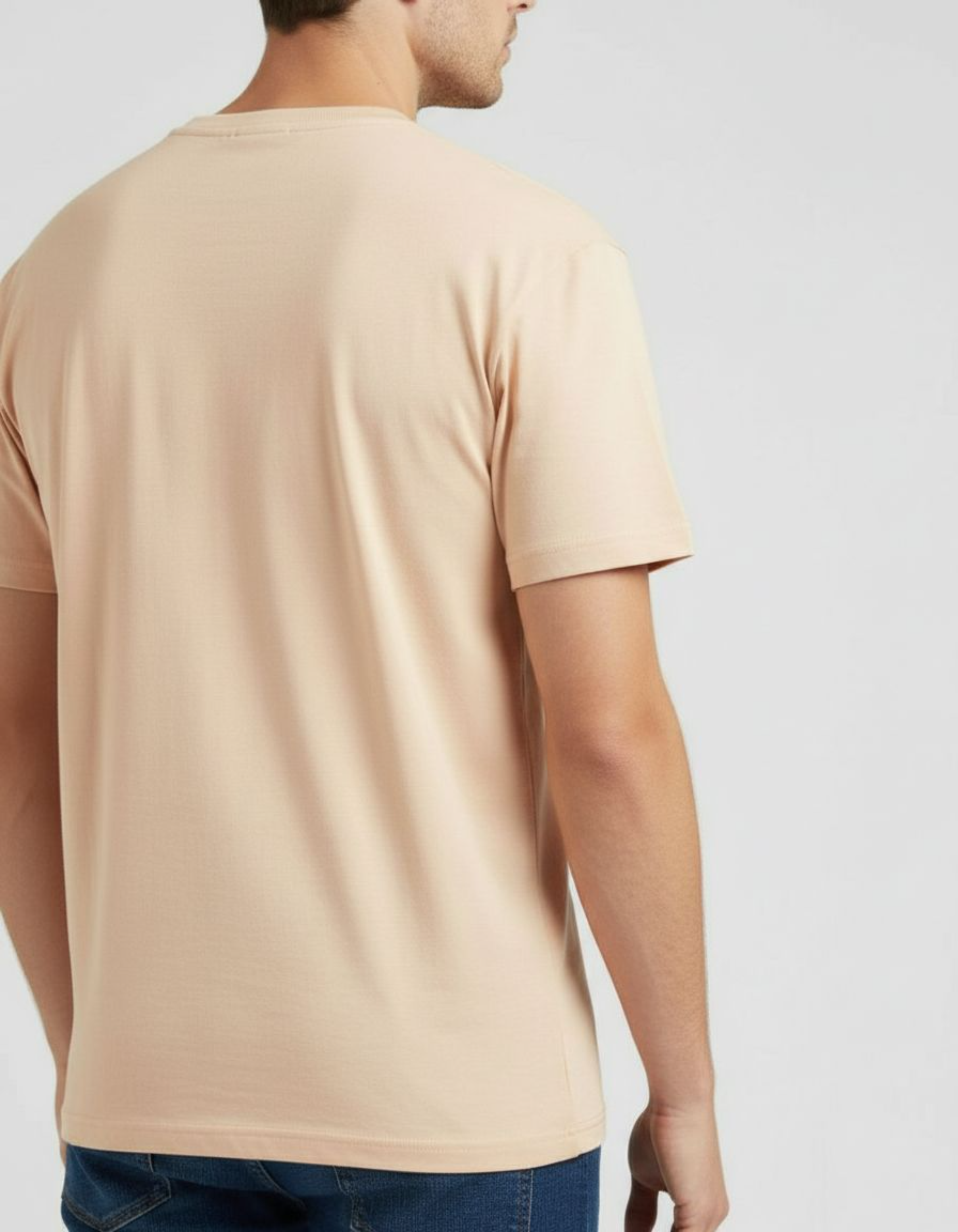 Solid Peach Regular Fit T-Shirt