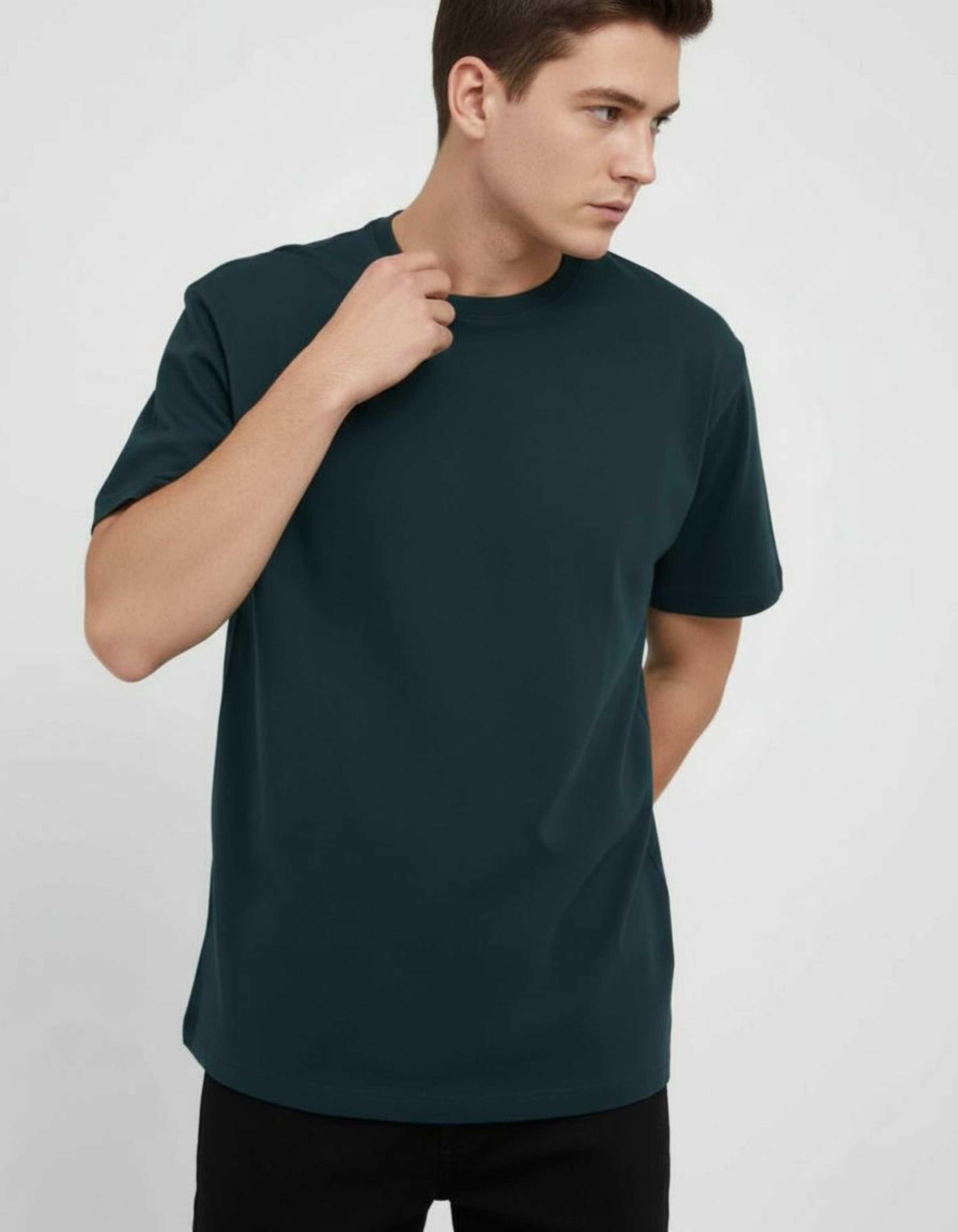 Solid Petrol Blue Regular Fit T-Shirt