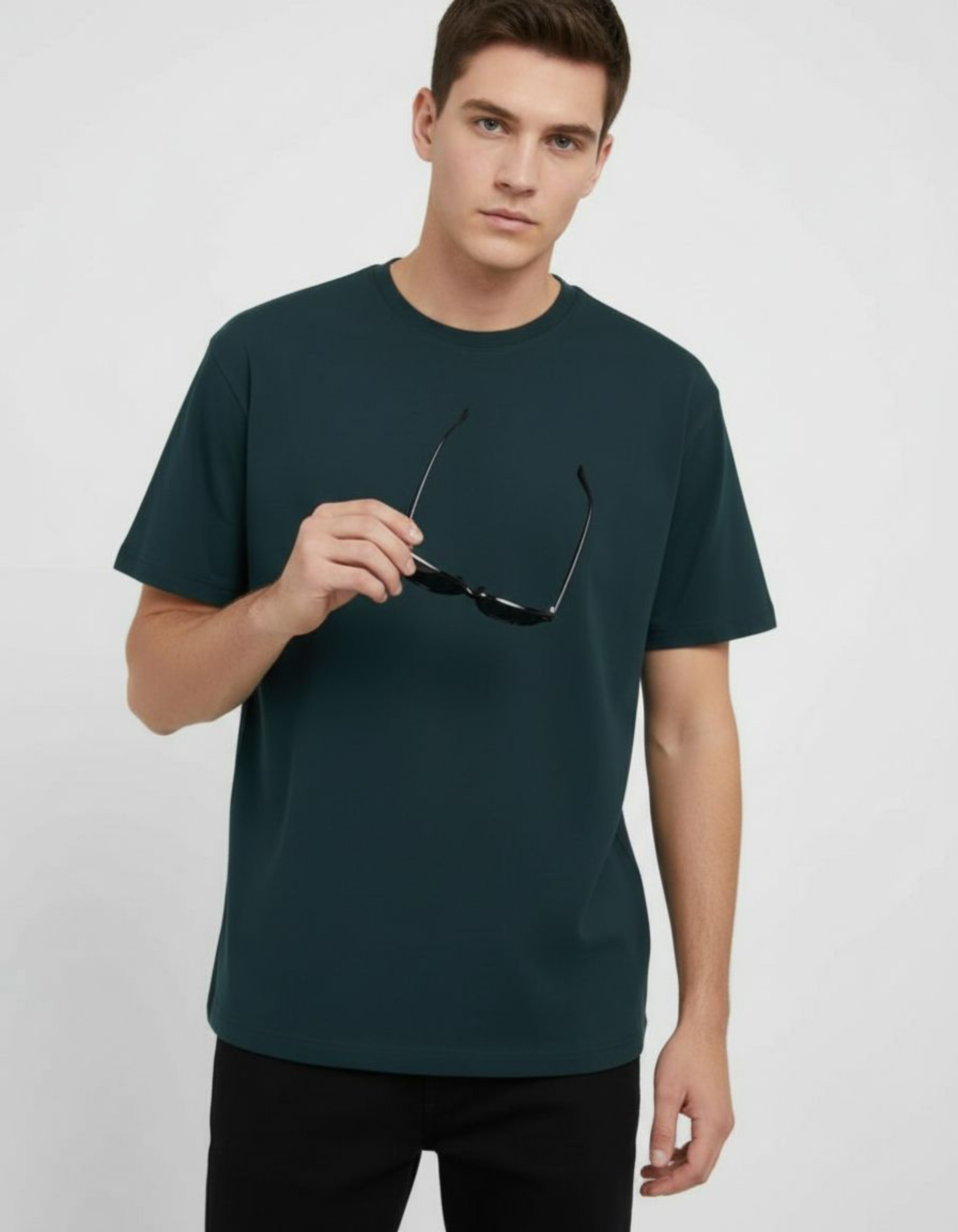 Solid Petrol Blue Regular Fit T-Shirt