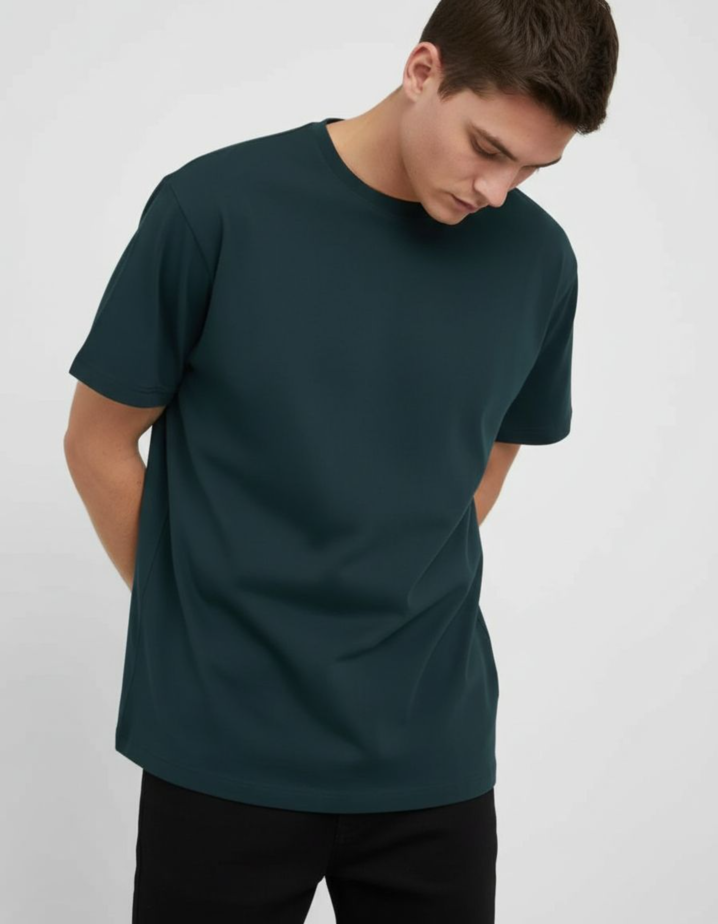 Solid Petrol Blue Regular Fit T-Shirt