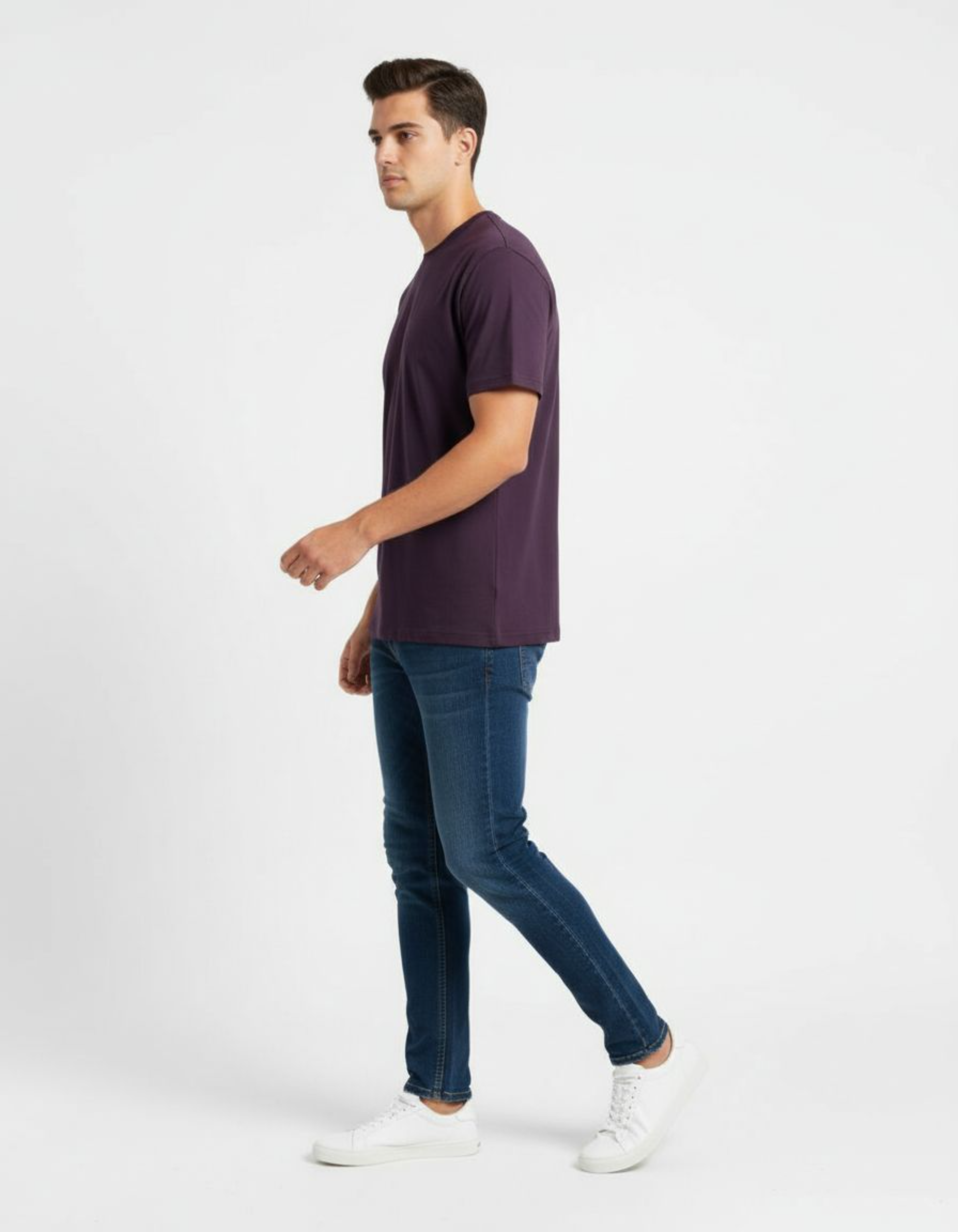 Solid Purple Regular Fit T-Shirt