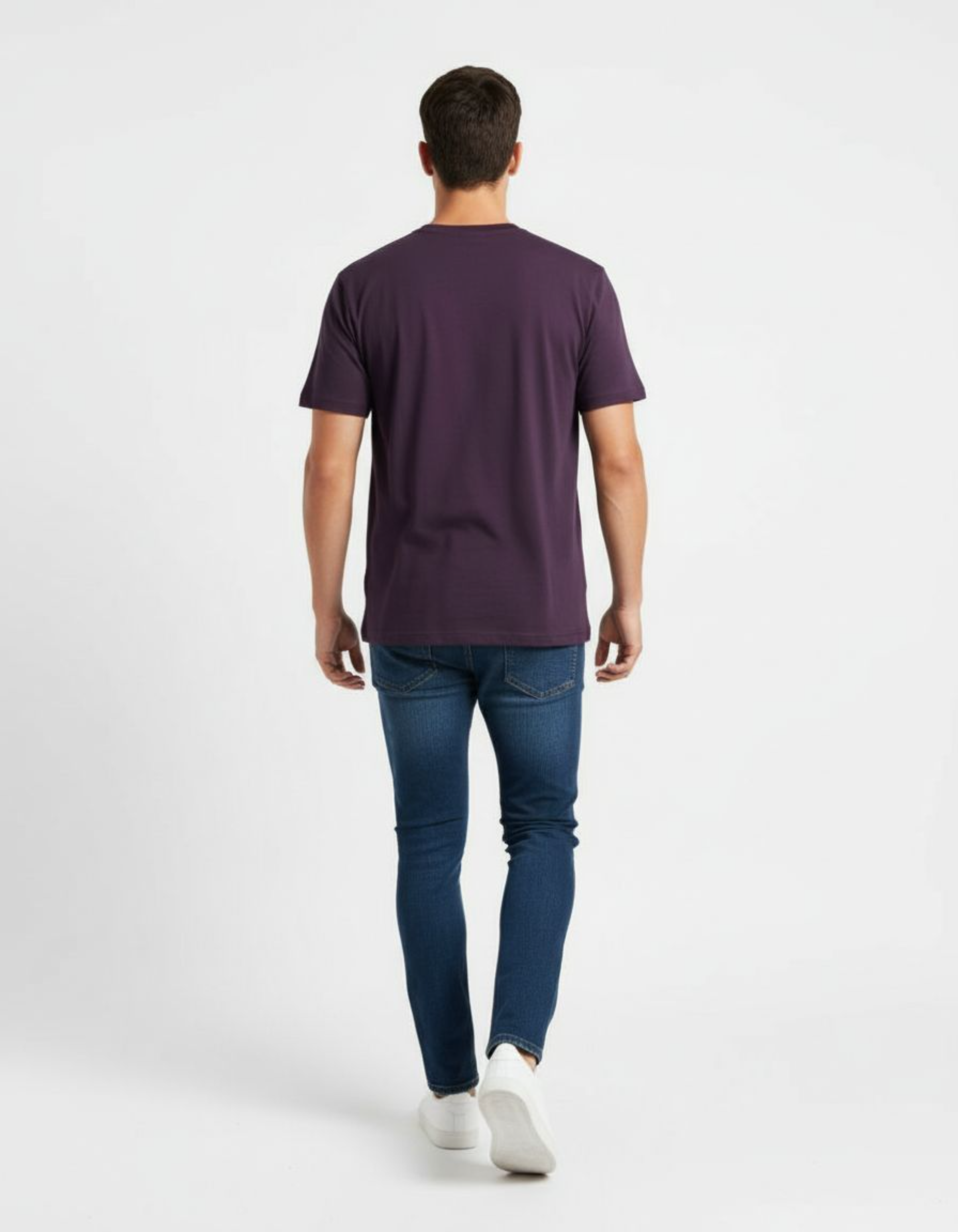 Solid Purple Regular Fit T-Shirt