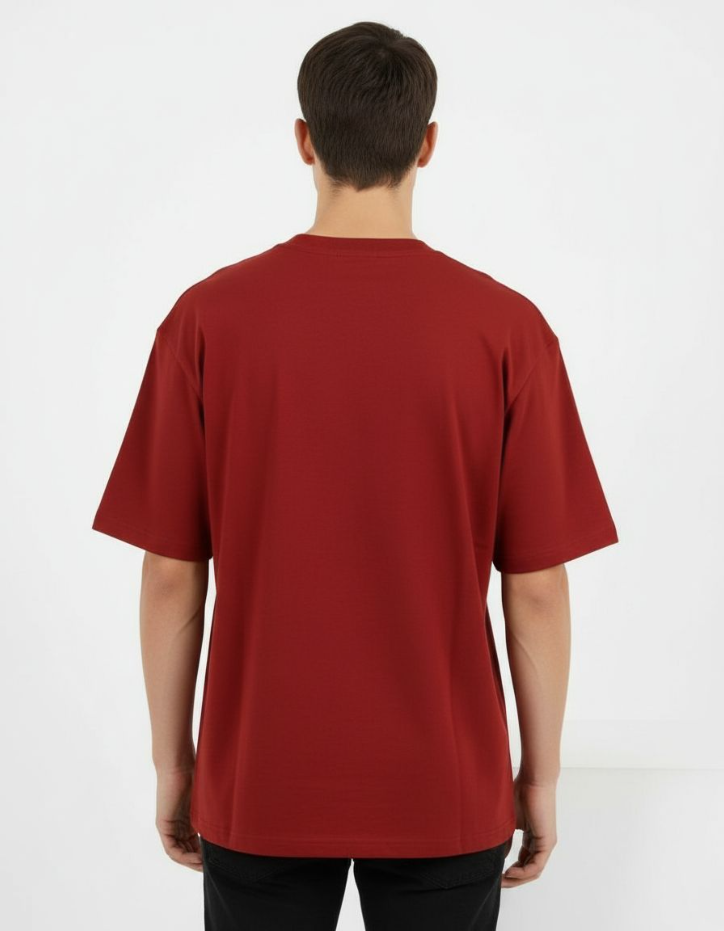 Solid Red Oversized T-Shirt