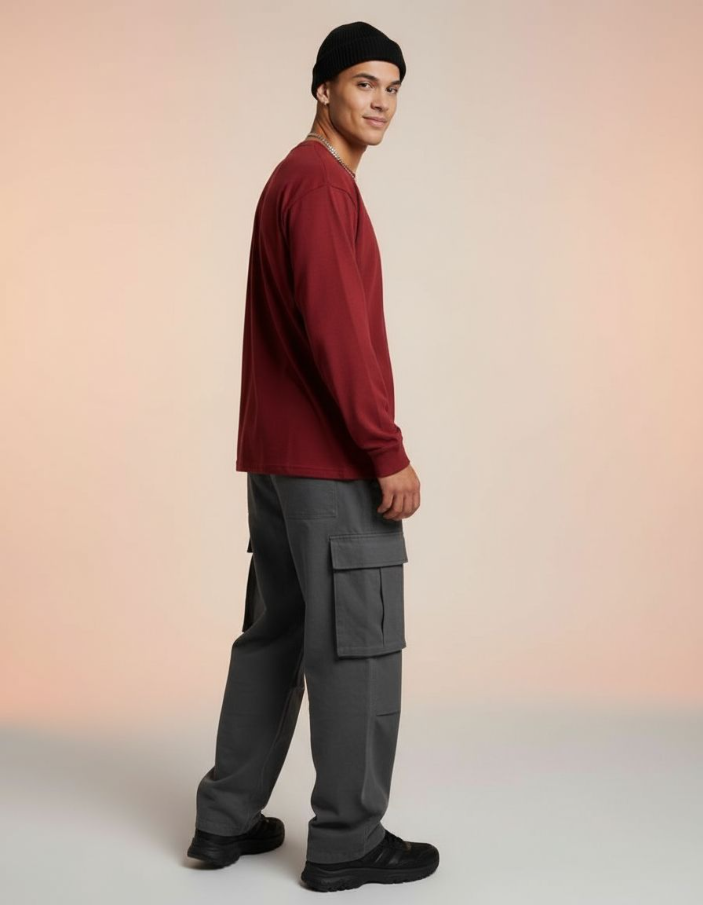 Solid Red Full Sleeve Regular Fit T-Shirt