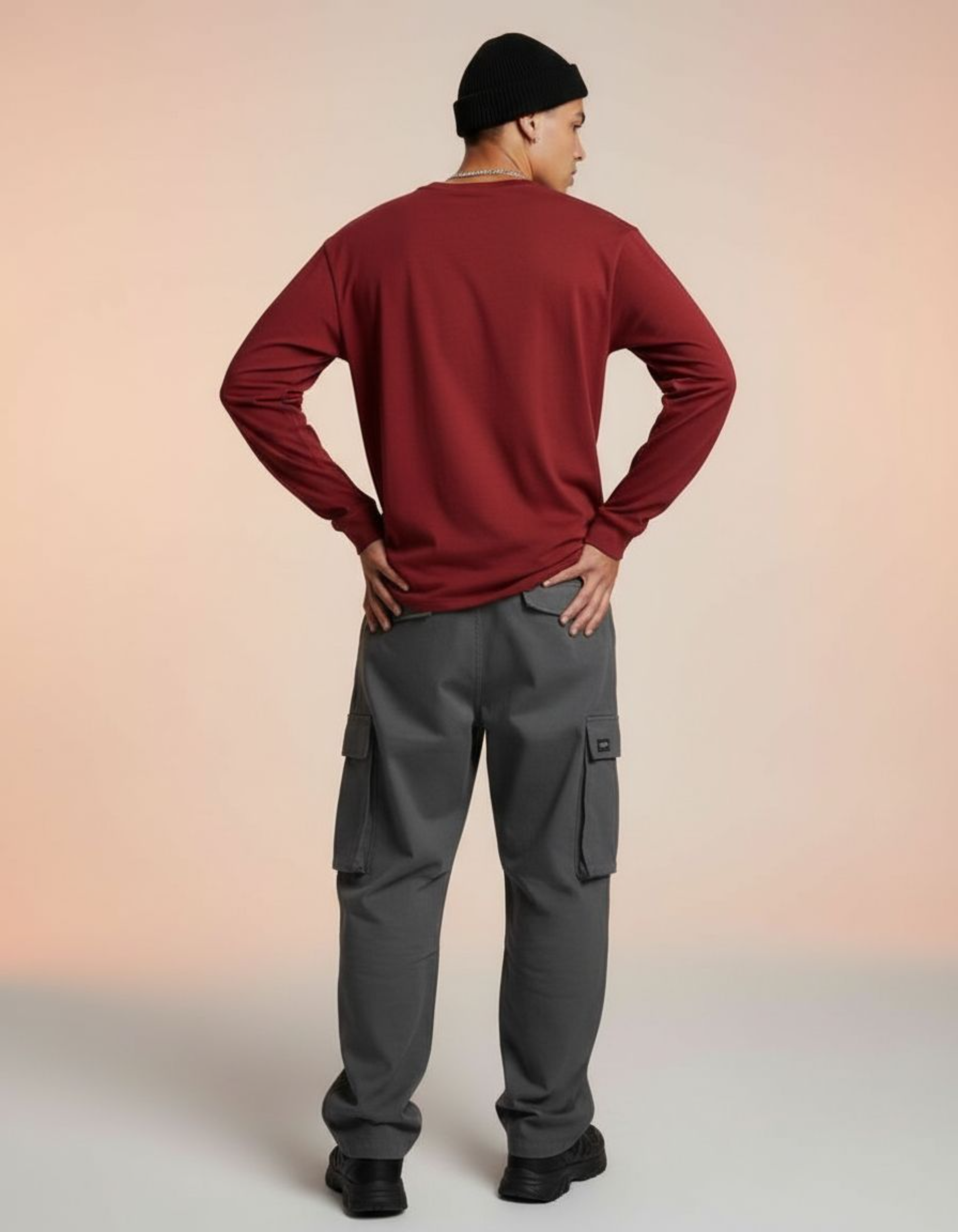 Solid Red Full Sleeve Regular Fit T-Shirt